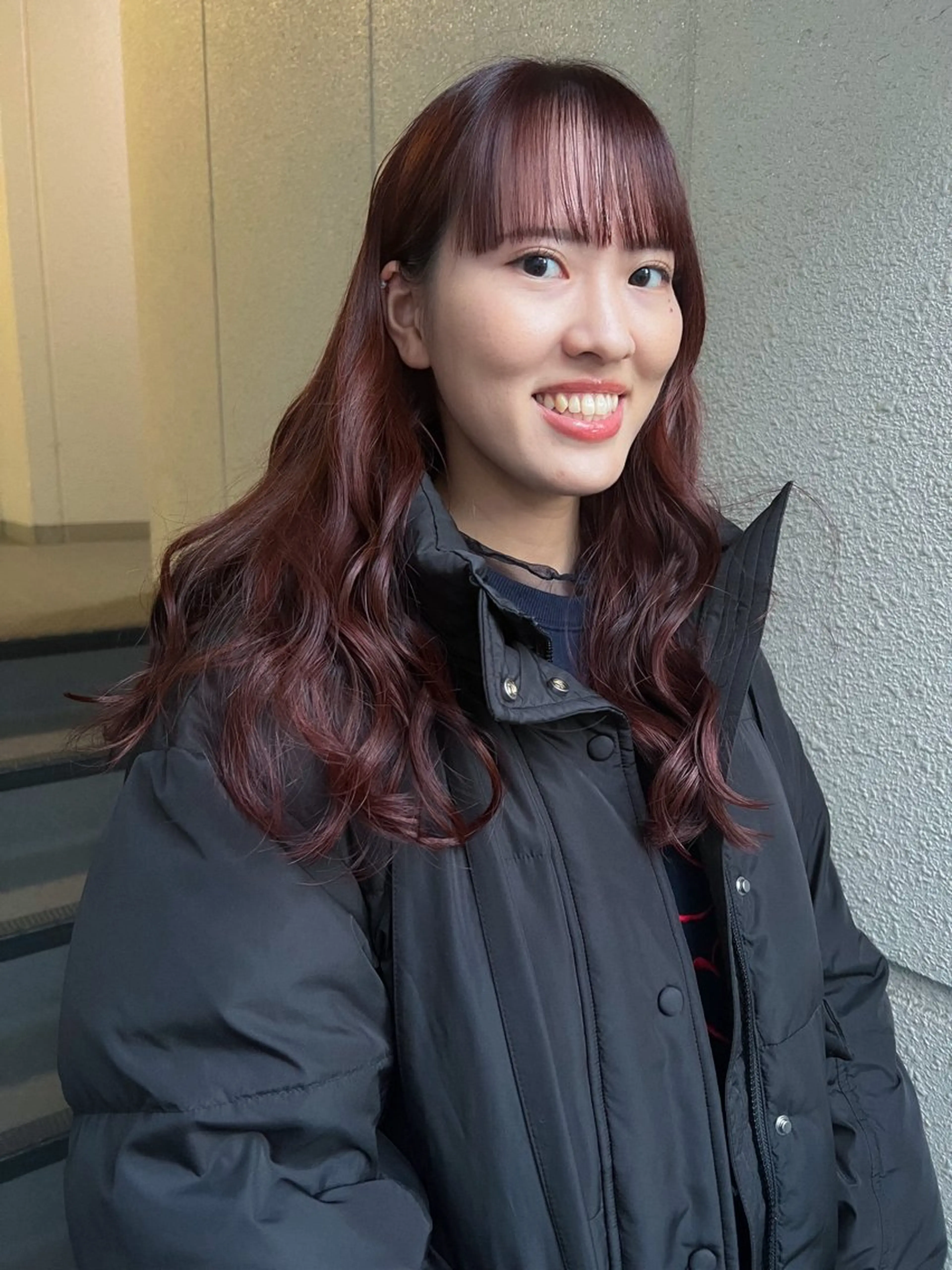 ロング カラー ブラウンカラー カッパーブラウン オレンジ レッドカラー ヘアカラー トリートメント カラーパティシエ facce🌼ikoのヘアスタイル