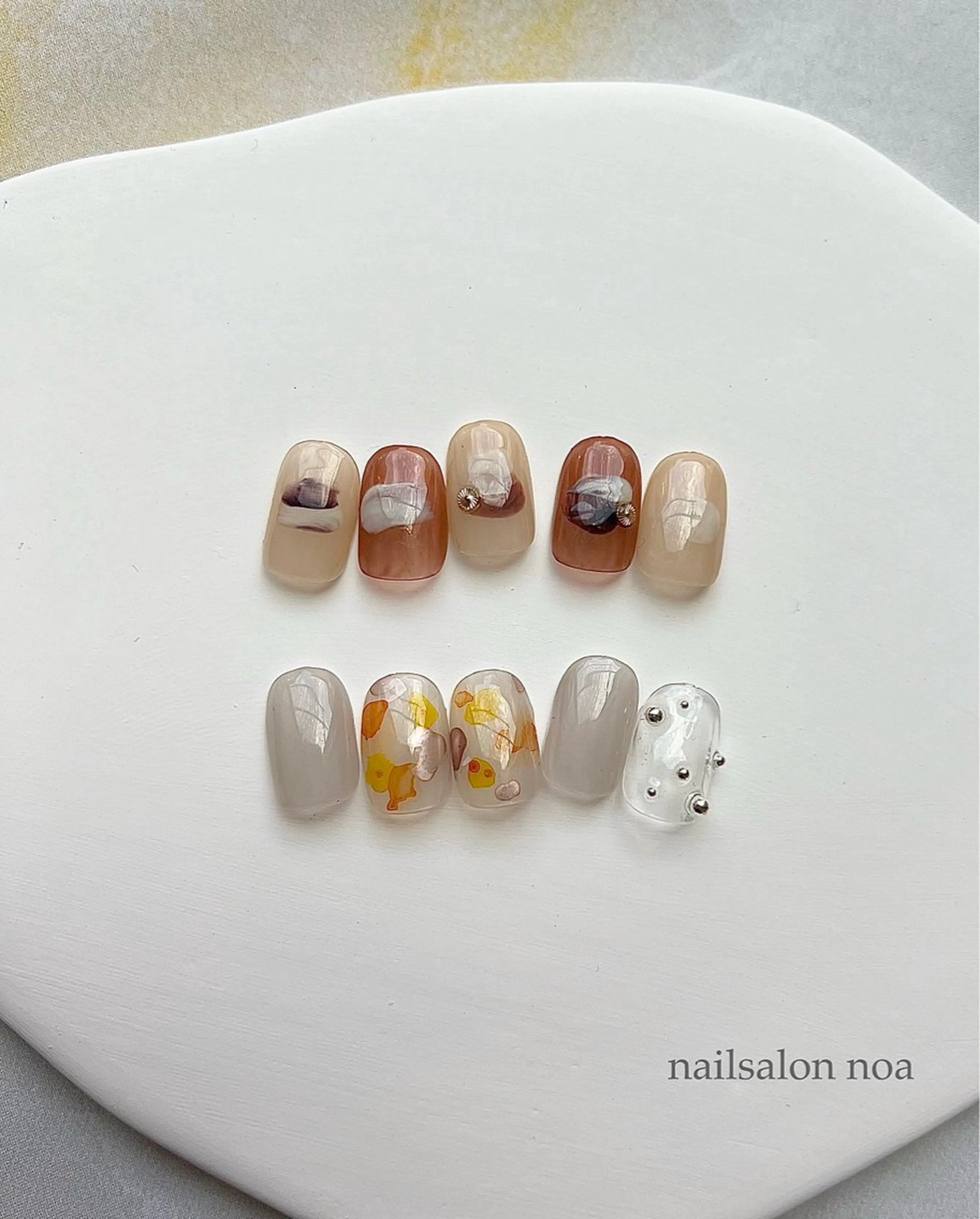 ネイル オーロラネイル ジェルネイル マグネットネイル ニュアンスネイル パラジェル ハンドネイル nailsalon noa所属・nailist sakiのネイルデザイン