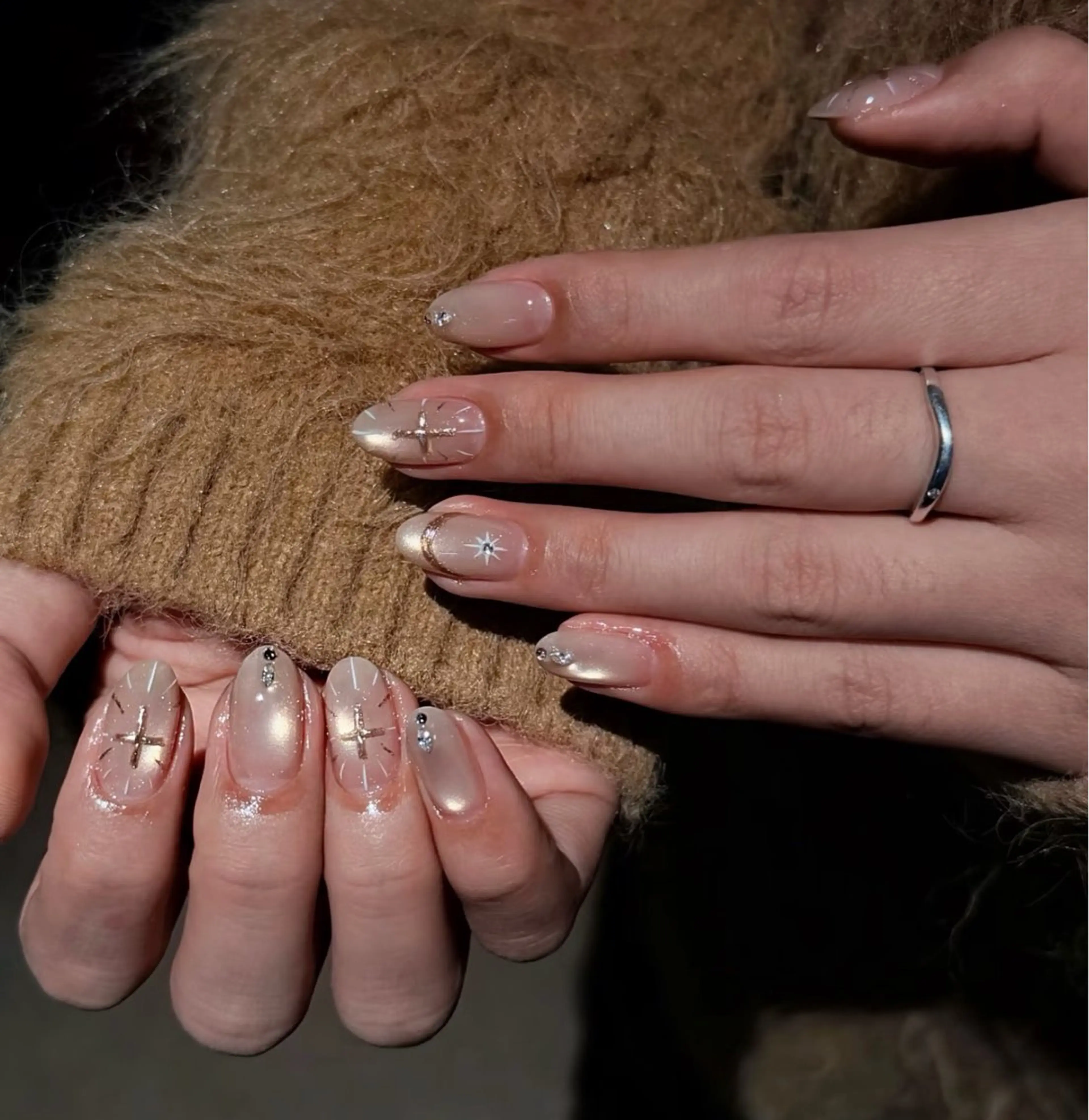 ネイル フットネイル フレンチネイル グラデーション ハート 氷ネイル・うるうるネイル Lynn_ Nailのネイルデザイン