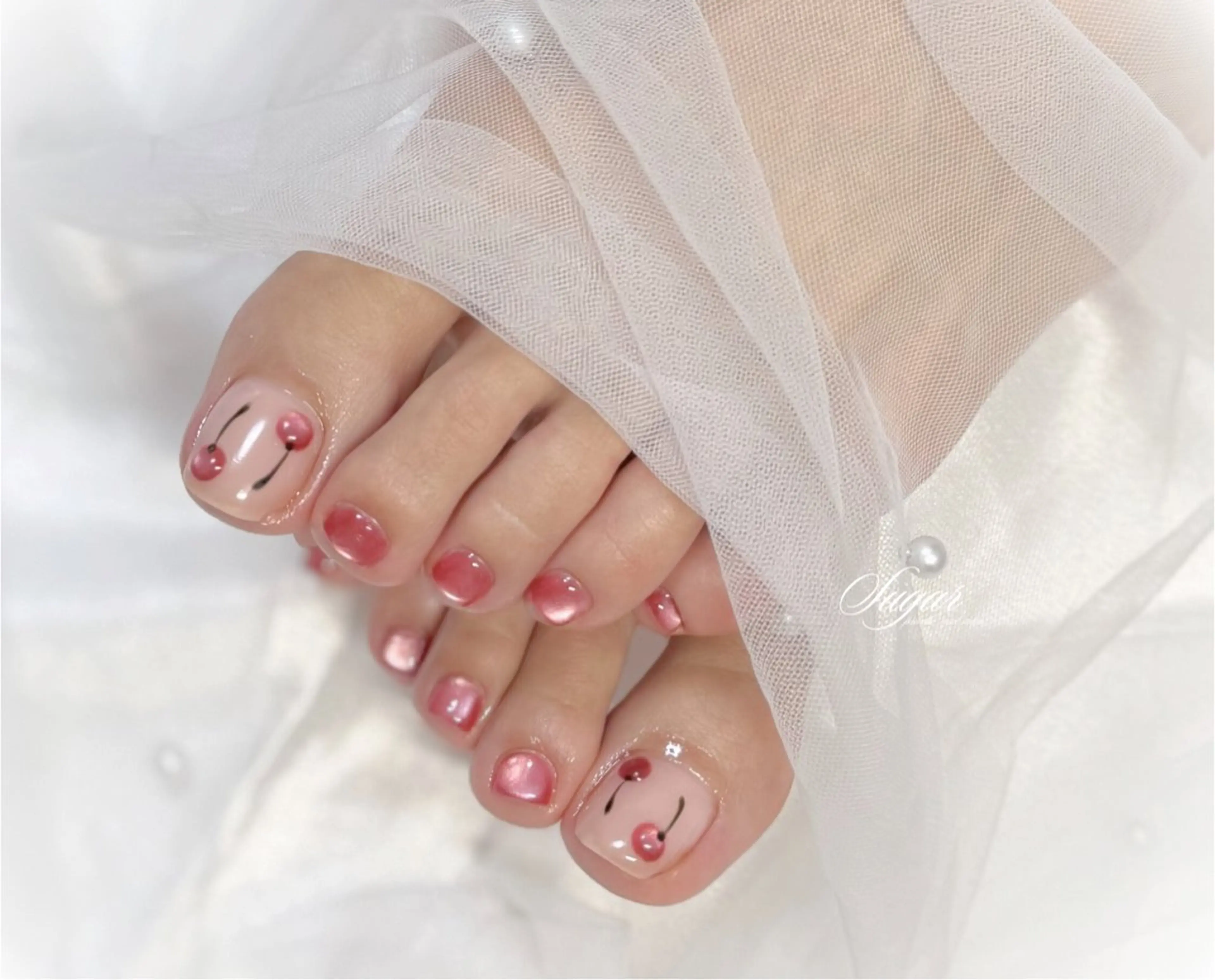 ネイル マグネットネイル フットネイル Nail salon Sugarのネイルデザイン