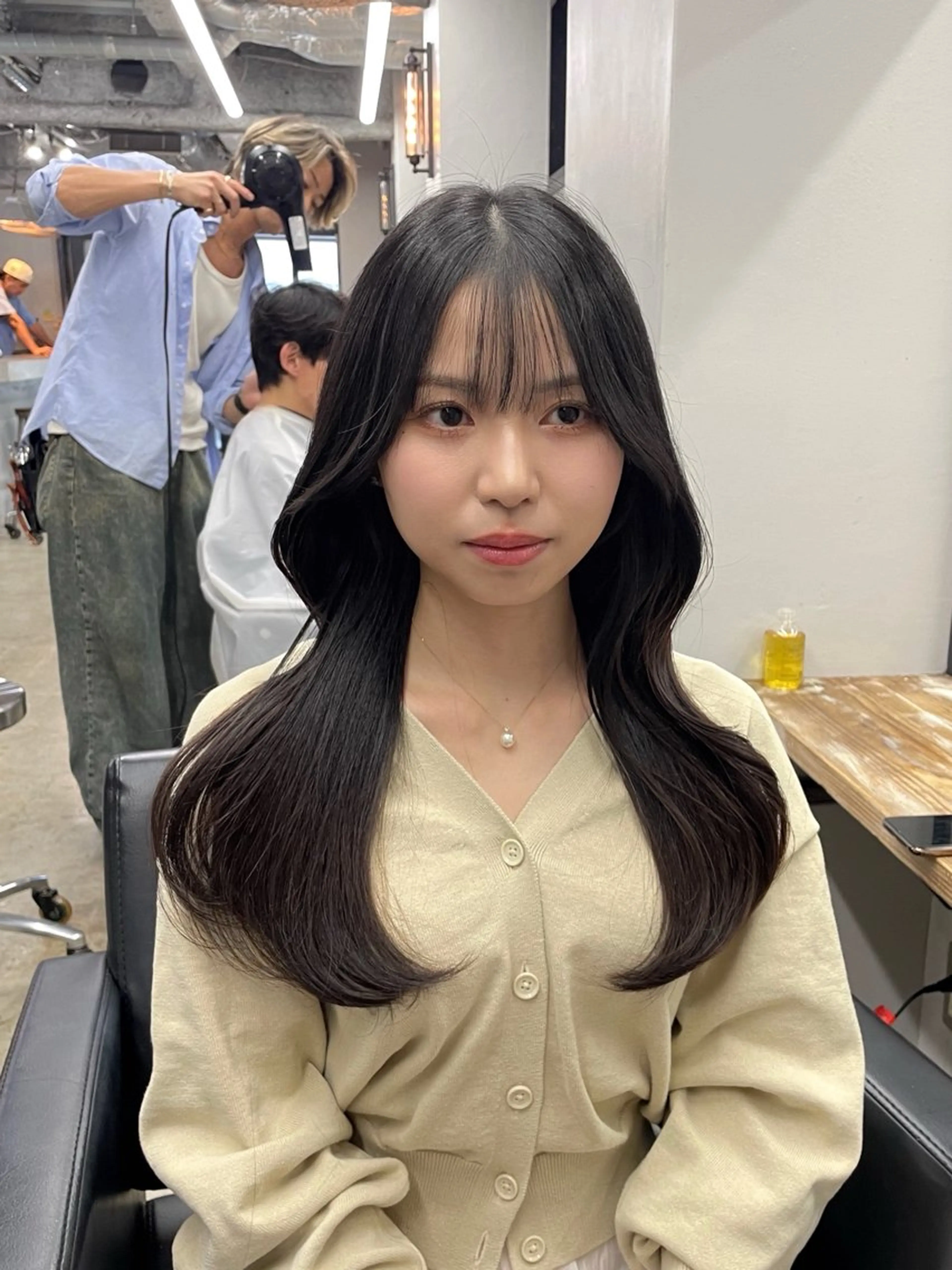 ロング カラー 新宿/韓国ヘア/ 髪質改善ストレートのヘアスタイル