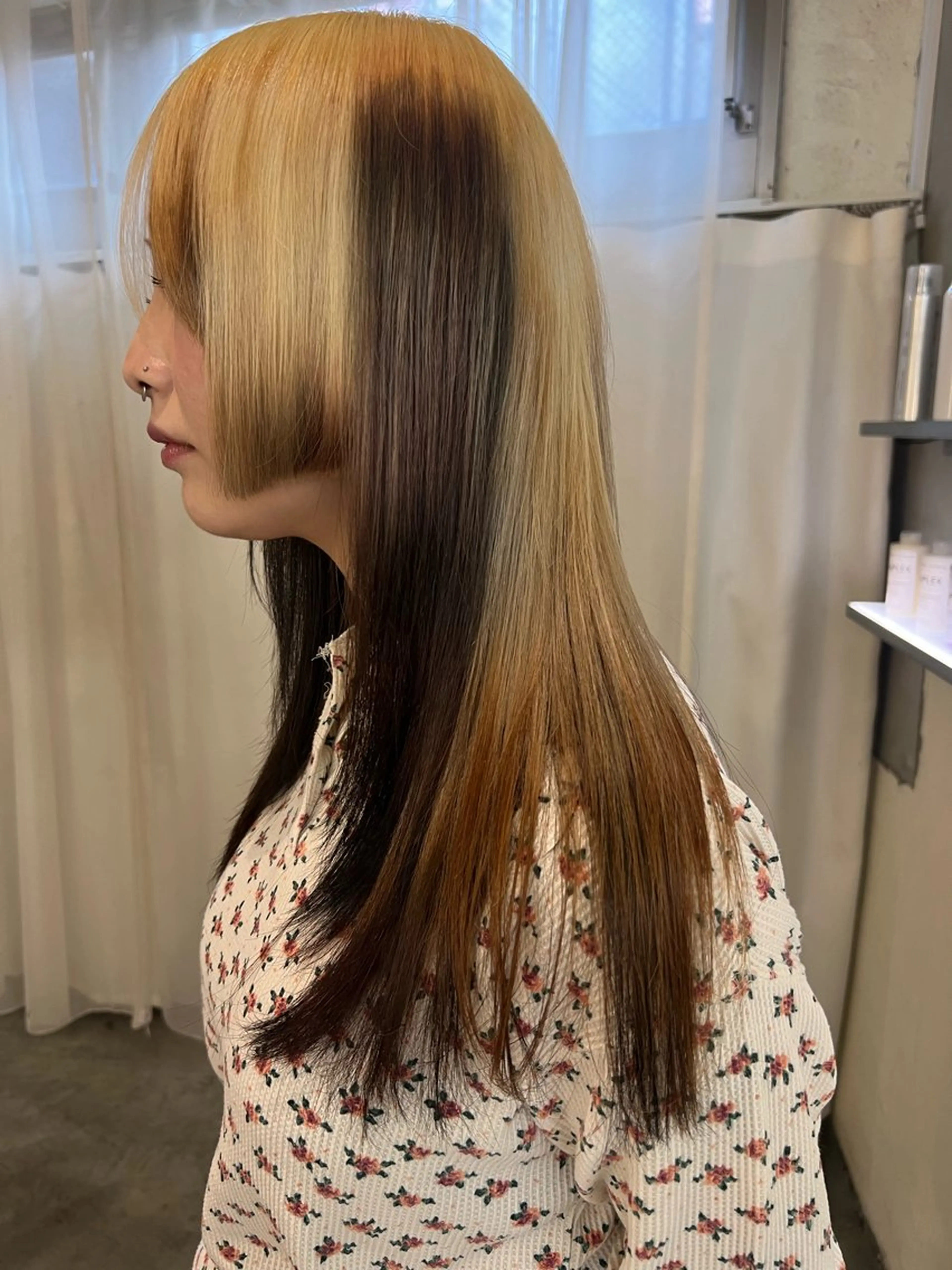 ロング カラー カット ヘアカラー haco＋所属・圧倒的デザイン力 店長🎨RENAのヘアスタイル