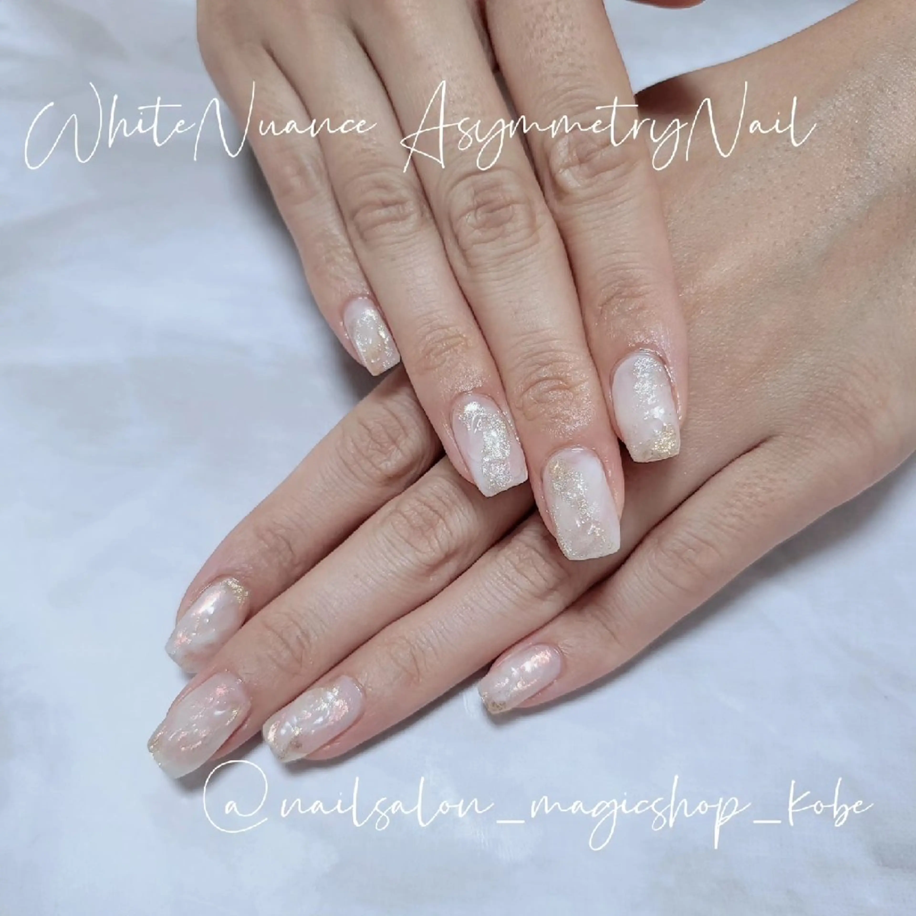 ネイル オーロラネイル クリアネイル ジェルネイル マグネットネイル ミラーネイル ハンドネイル Nailsalon MagicShopのネイルデザイン