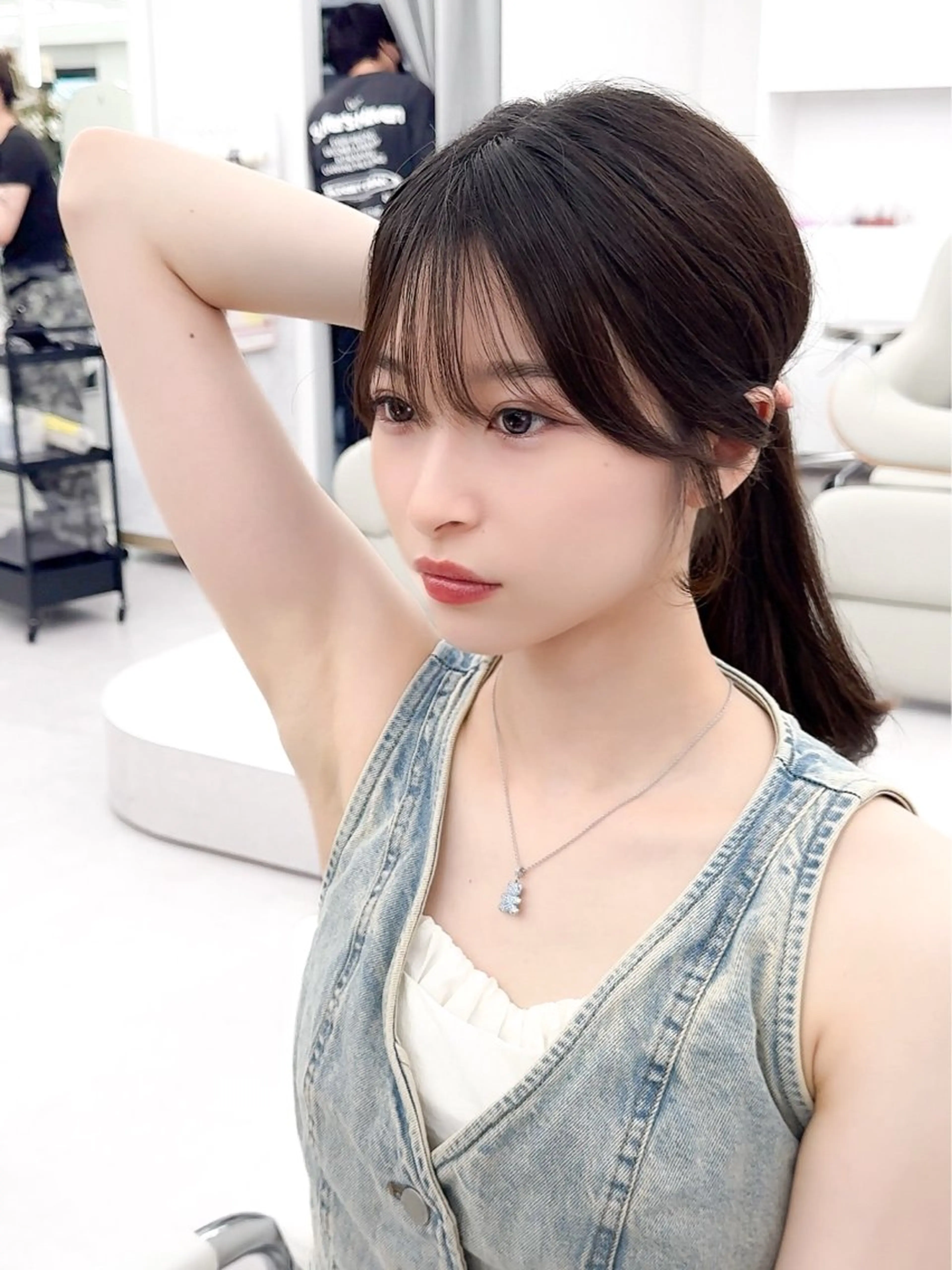 セミロング カラー ヘアアレンジ 最小顔周り&レイヤー 特化/池袋/kokiのヘアスタイル