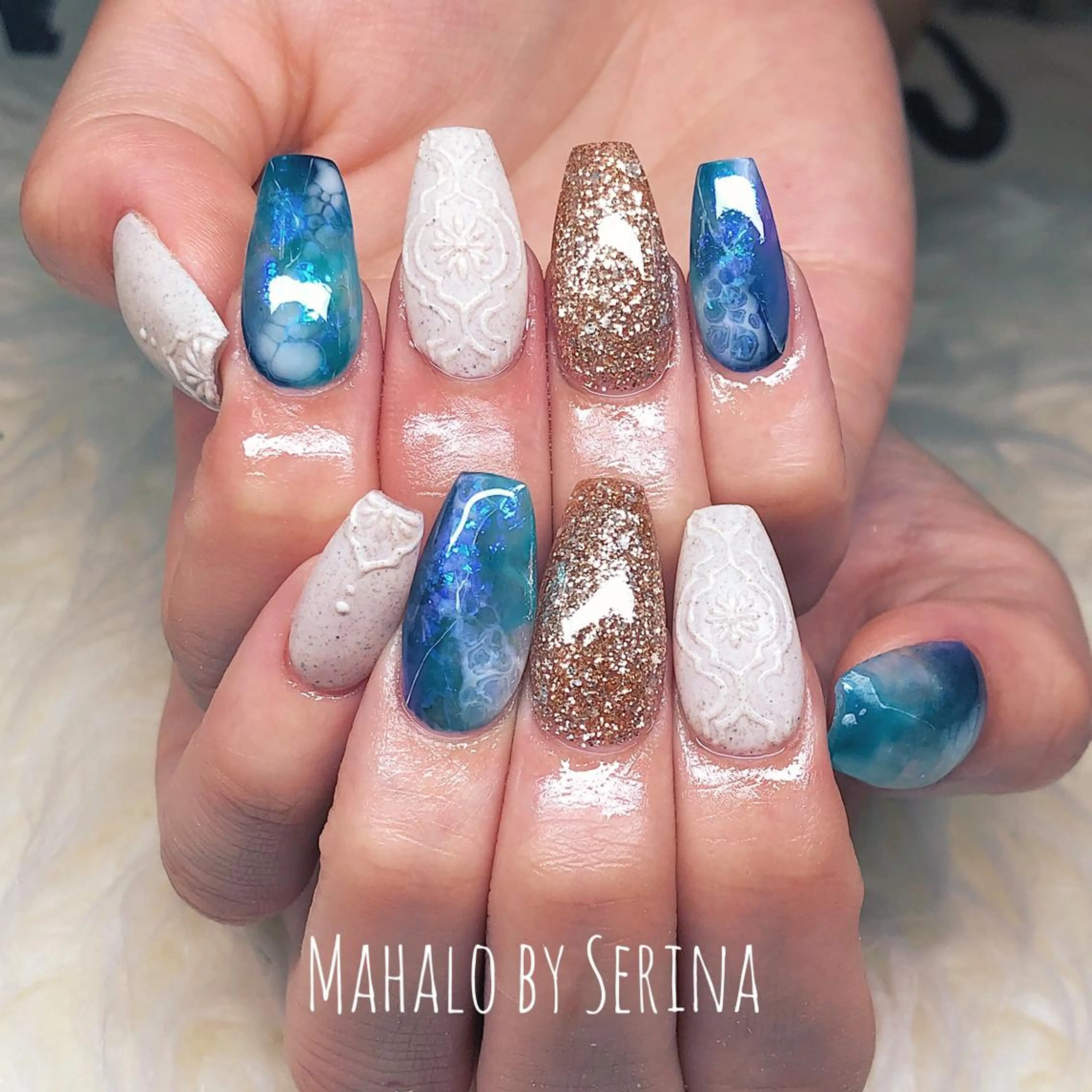 ミディアム カラー ネイル SUNNY BAE. SERINAのネイルデザイン