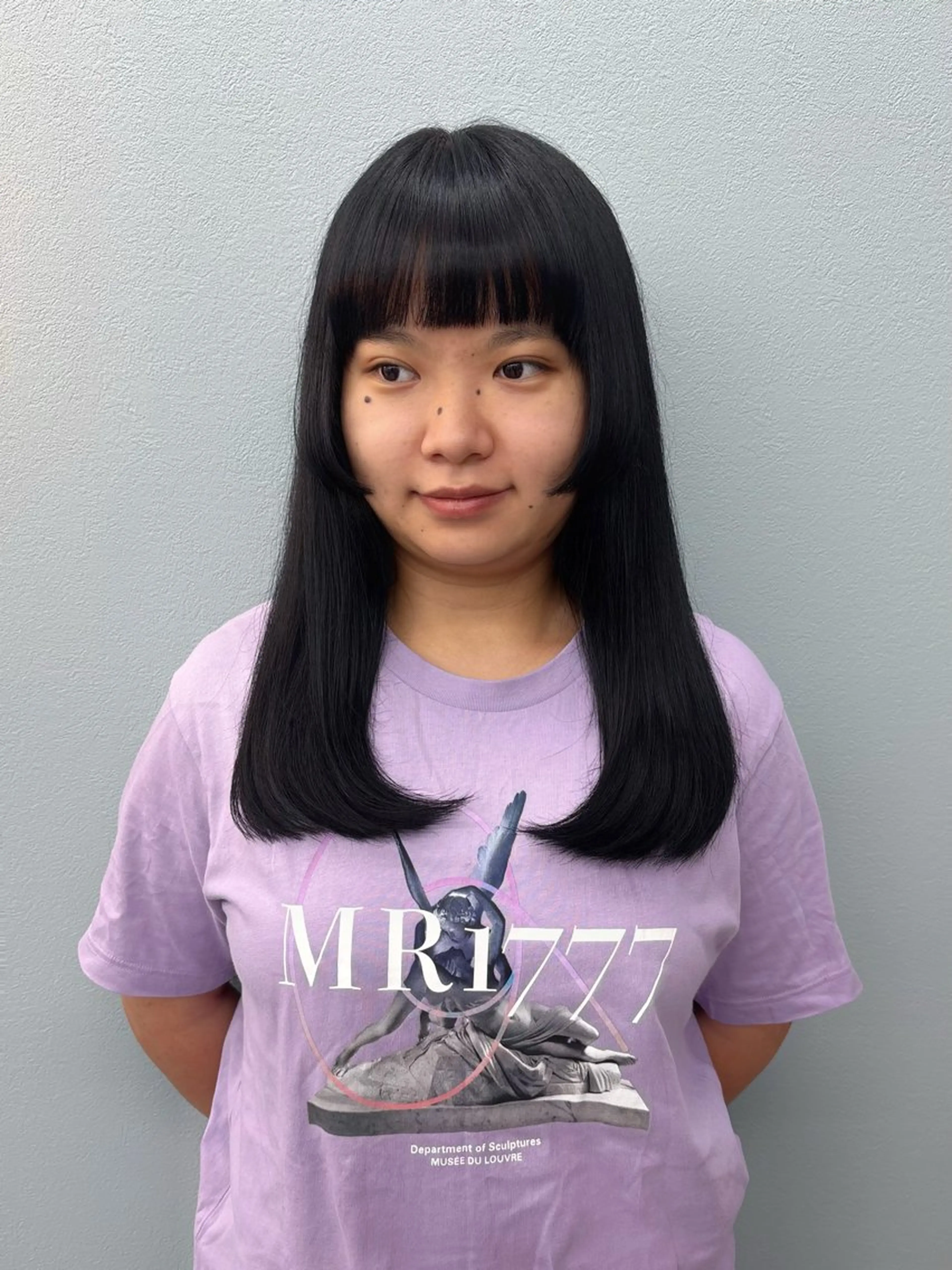 セミロング カラー 黒髪 姫カット カット ヘアカラー トリートメント レイヤー/髪質改善 🫧小町 紗耶華のヘアスタイル