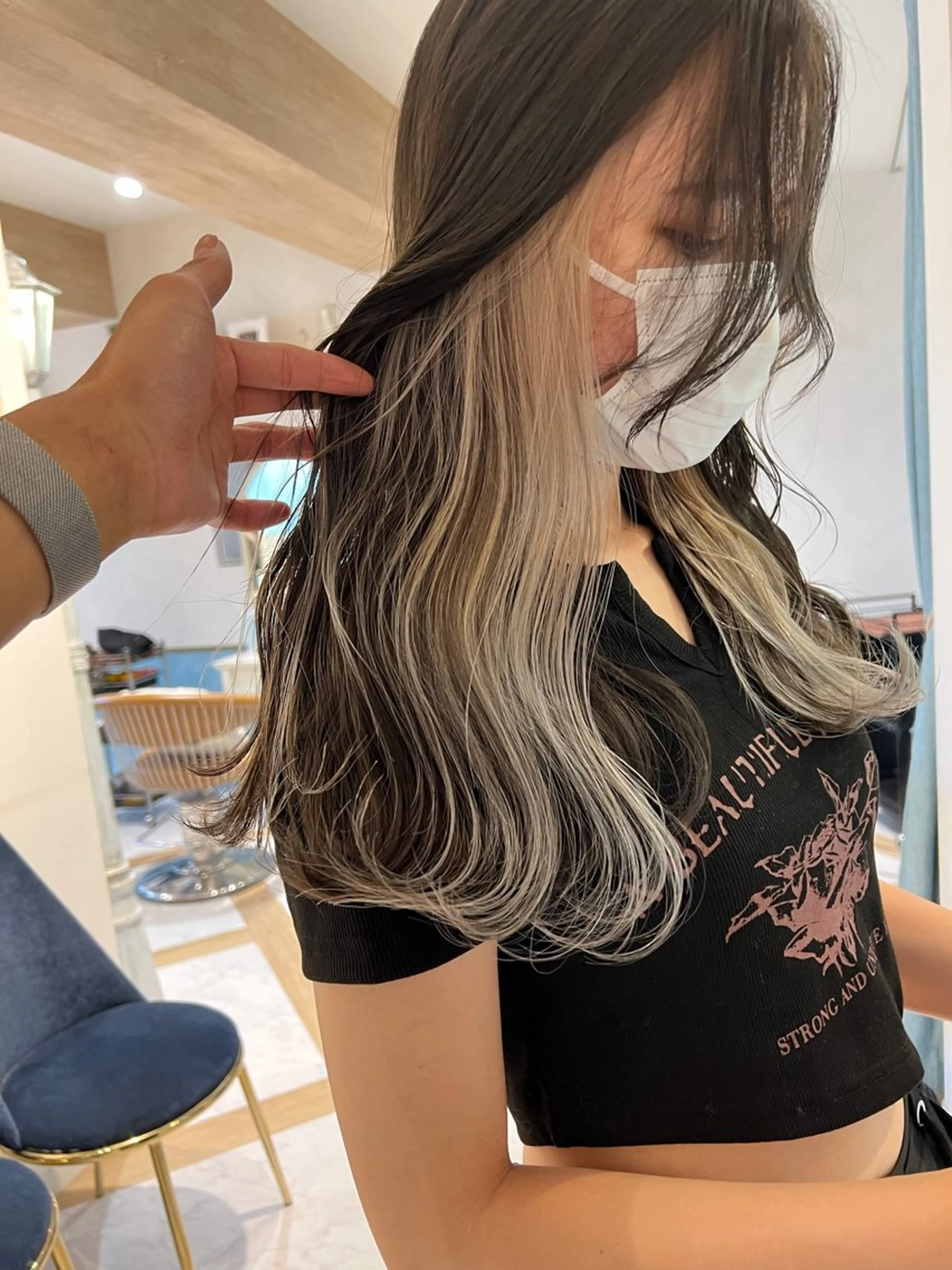 ロング カラー ブリーチ ヘアカラー トリートメント Lond strada 心斎橋所属・🍀小川大輔🍀 ボブ/ブリーチ🥇のヘアスタイル