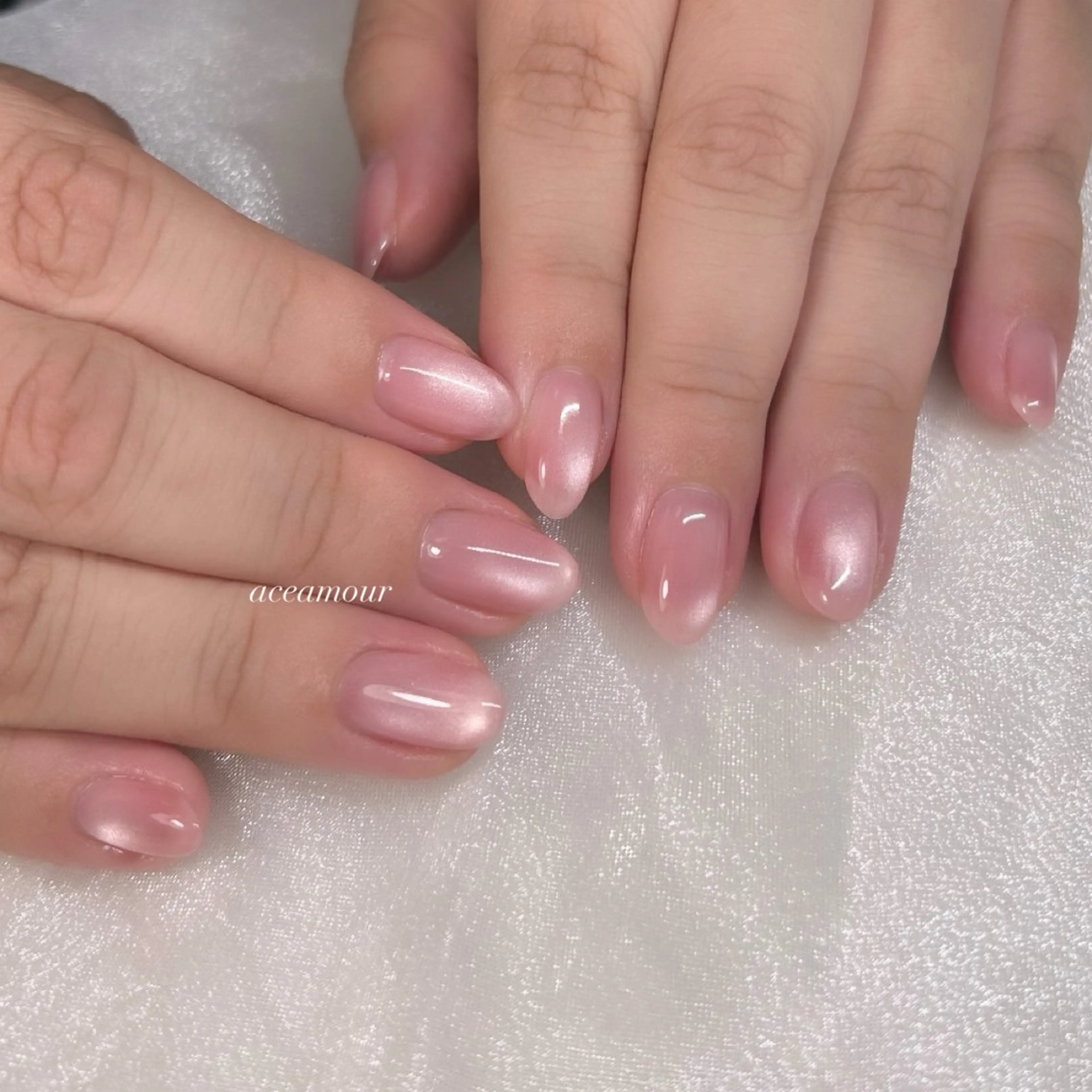 ネイル クリアネイル ピンク ハンドネイル ネイル/耳つぼ /新ホワイトニングのネイルデザイン