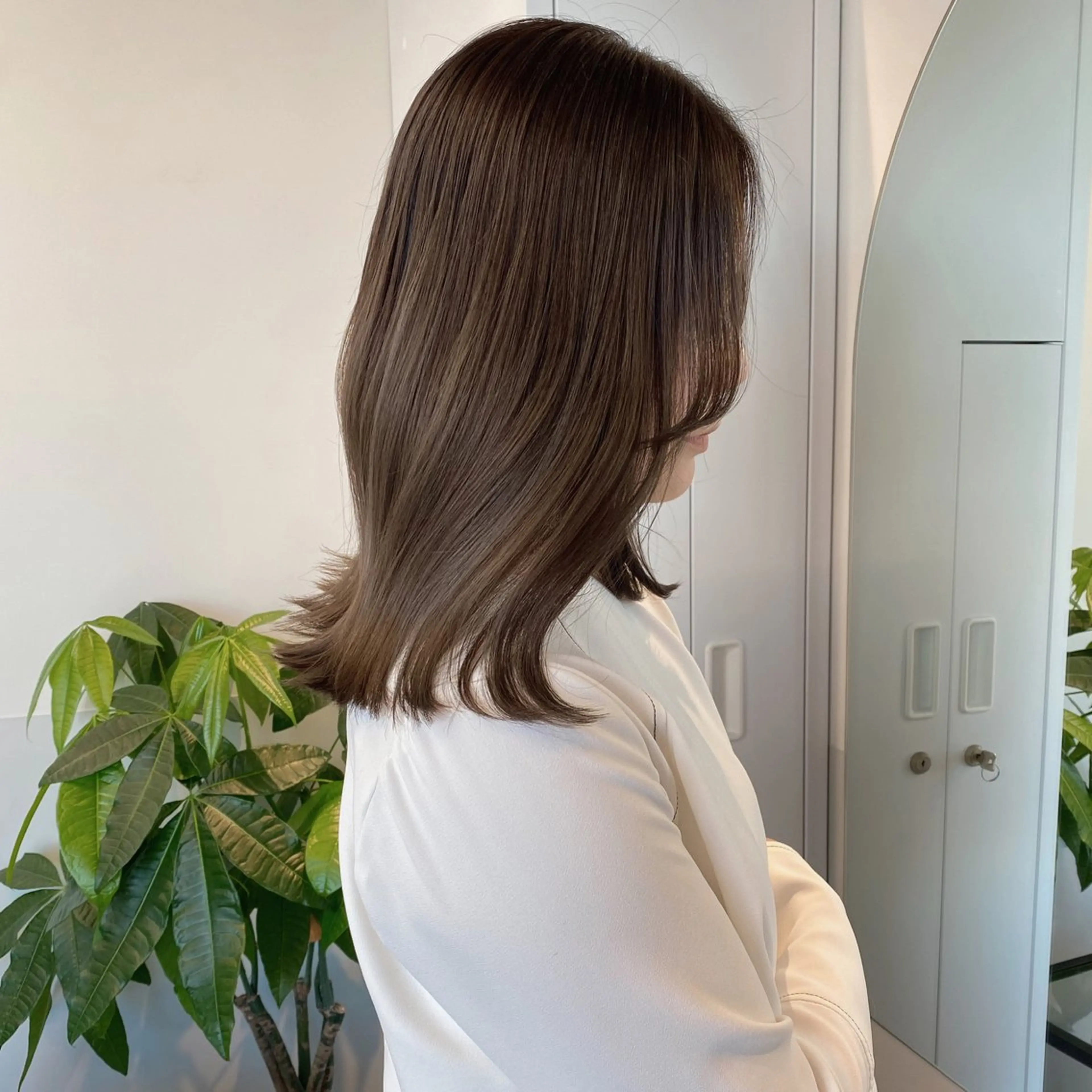 ミディアム カラー ヘアアレンジ ブリーチなしカラー/ 髪質改善/寺門束のヘアスタイル