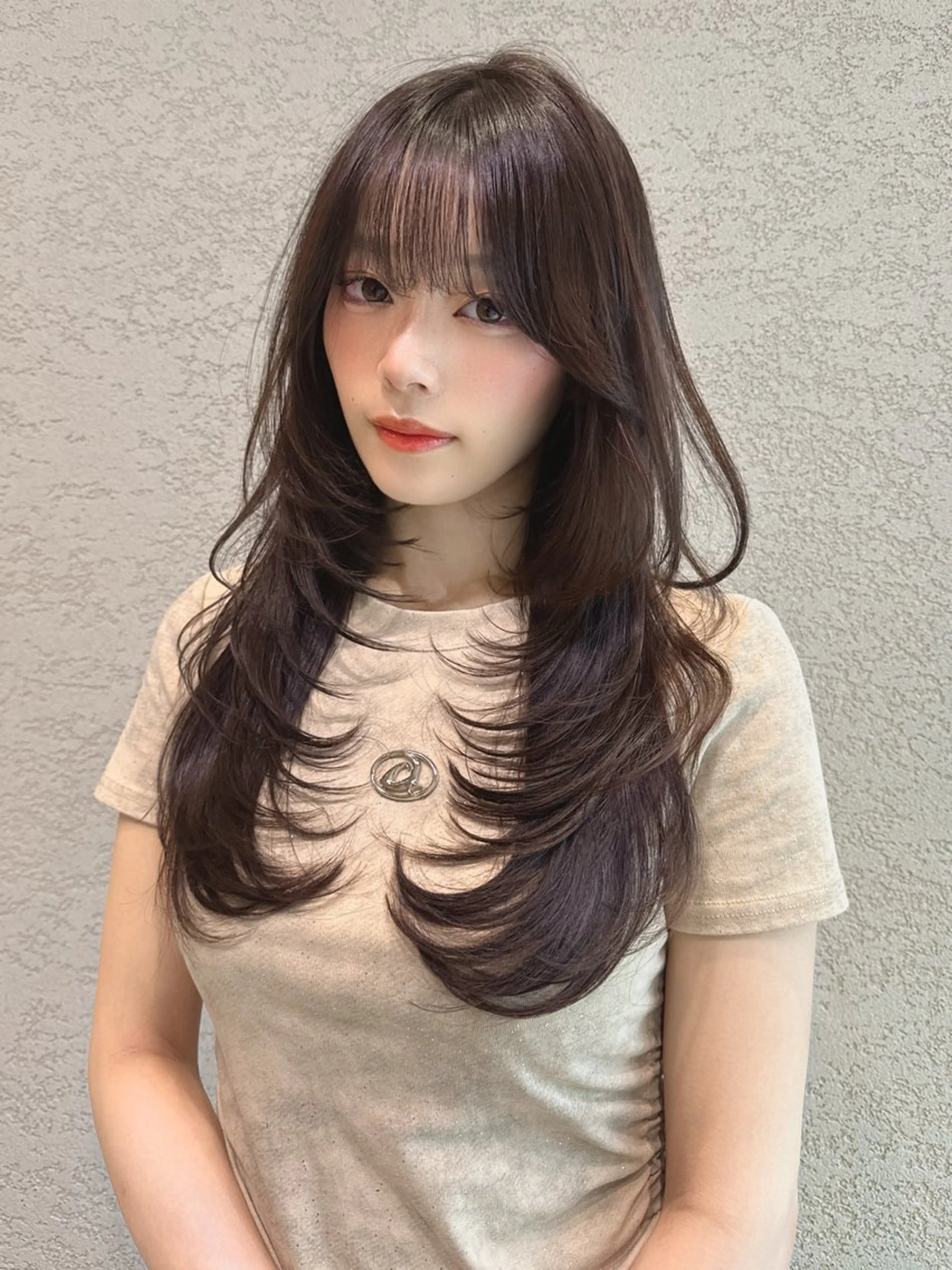 ロング カラー カット ヘアカラー トリートメント レイヤーカット/ 顔周り 五島巨幹のヘアスタイル