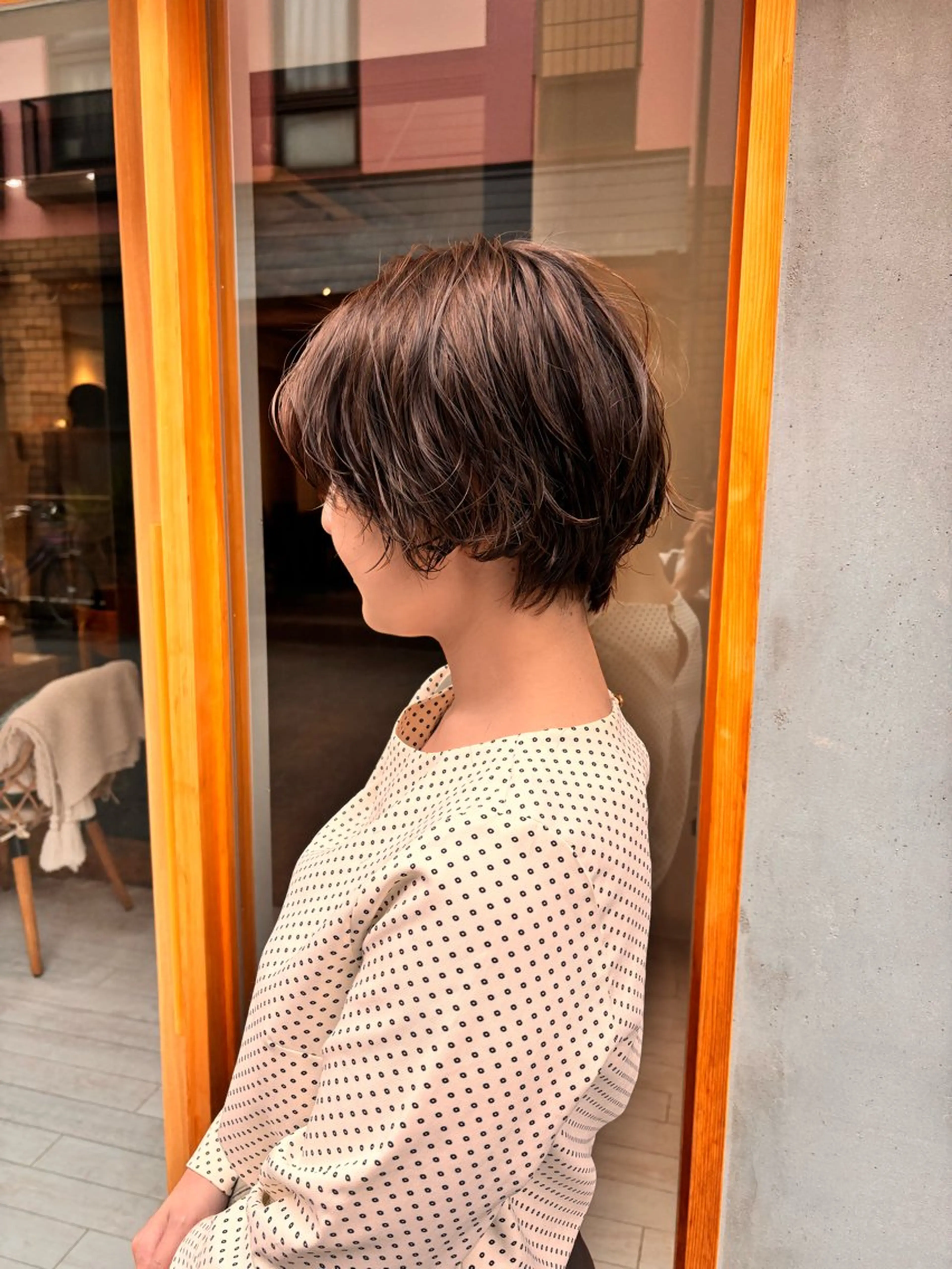 ショート パーマ ショートヘア カット パーマ トリートメント newi 京橋 【yuuki】のヘアスタイル