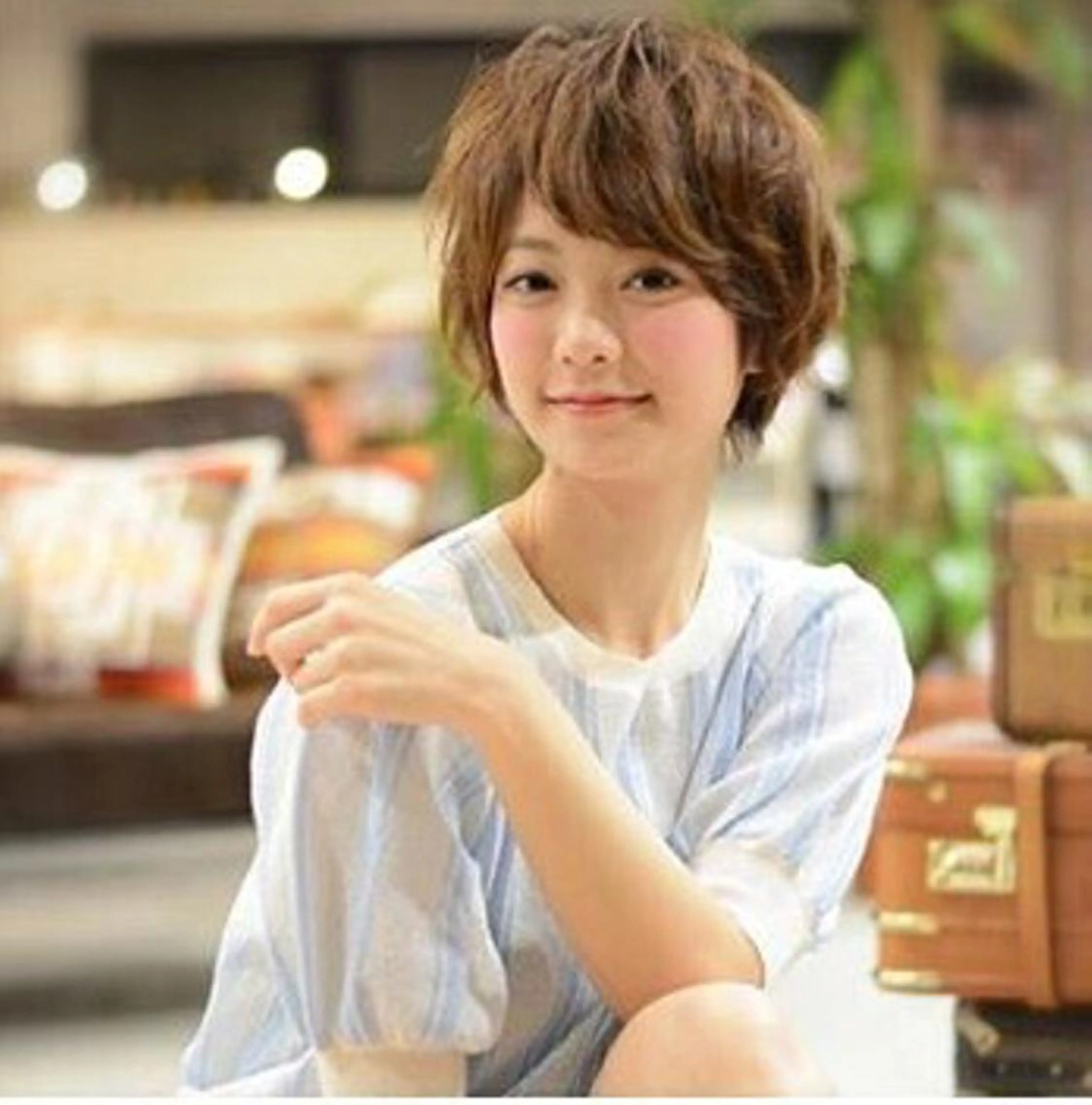 ショート ミディアム カラー パーマ 竹嶌 健吾のヘアスタイル