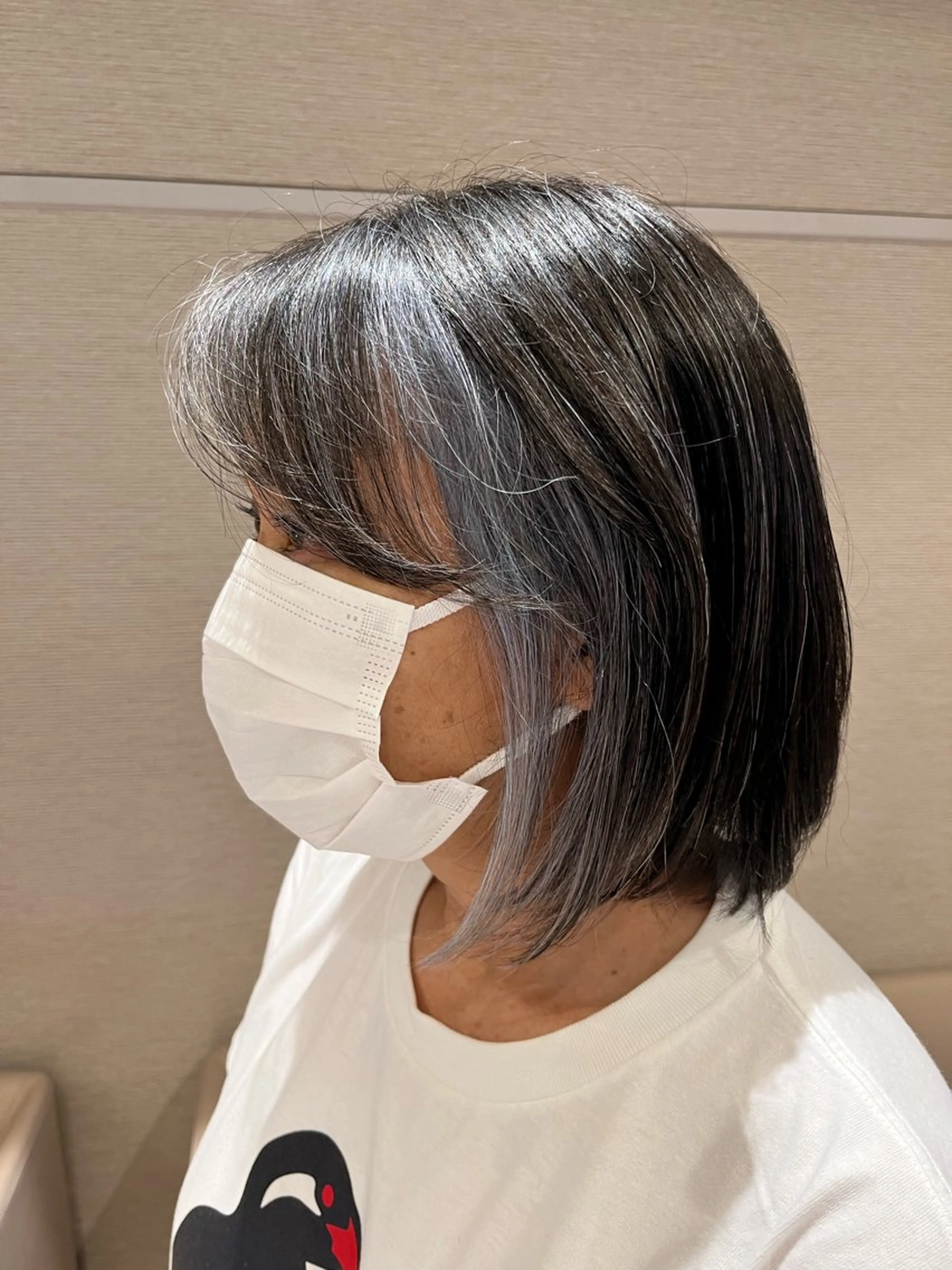 ミディアム カラー ブルーカラー ボブ dogstar小林諒 レイヤー/パーマのヘアスタイル