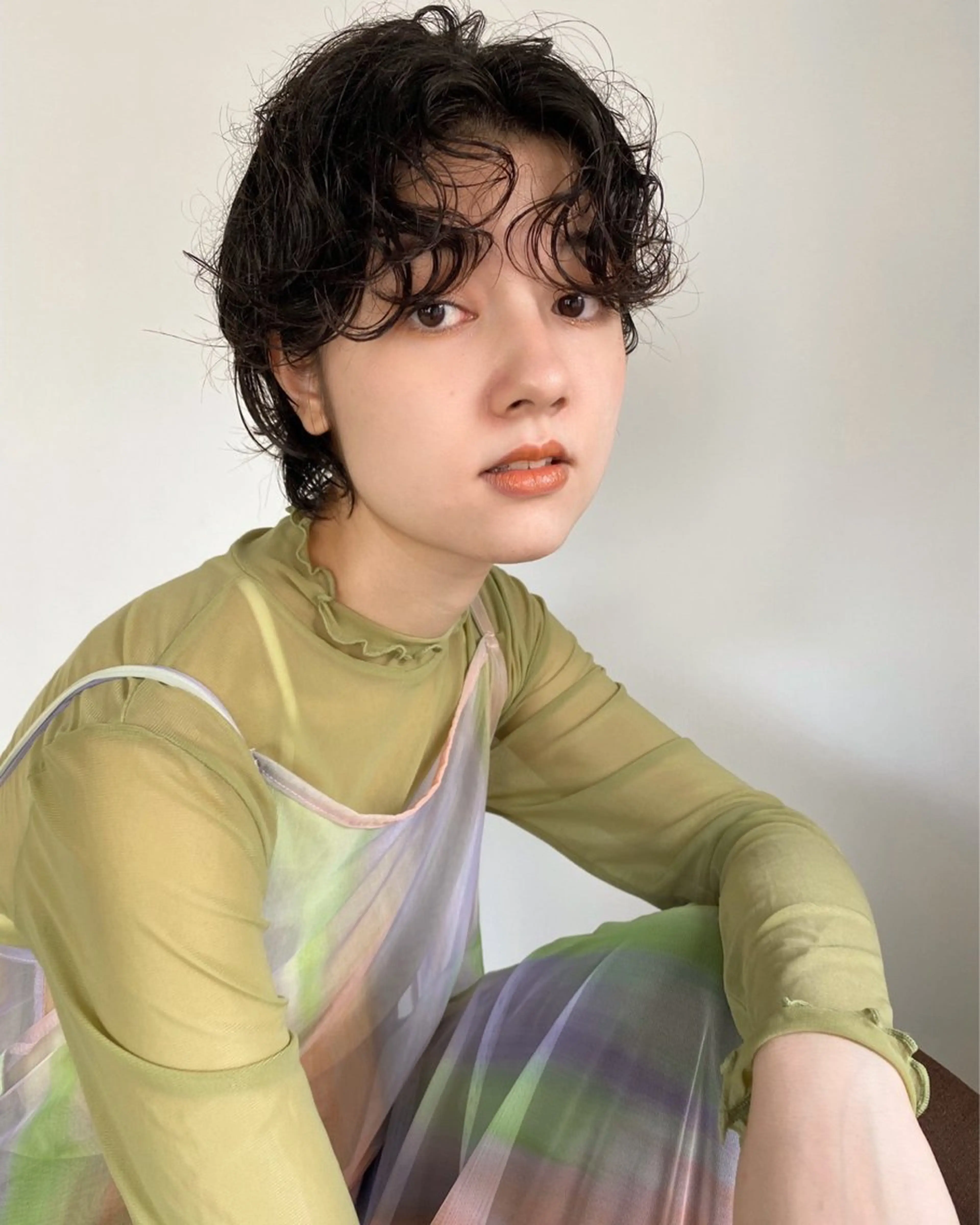 ミディアム カラー パーマ ショートボブ ミディアムパーマ アディクシーカラー ブリーチ ケアブリーチ カット ヘアカラー トリートメント CEINE【セーヌ】 三軒茶屋のヘアスタイル