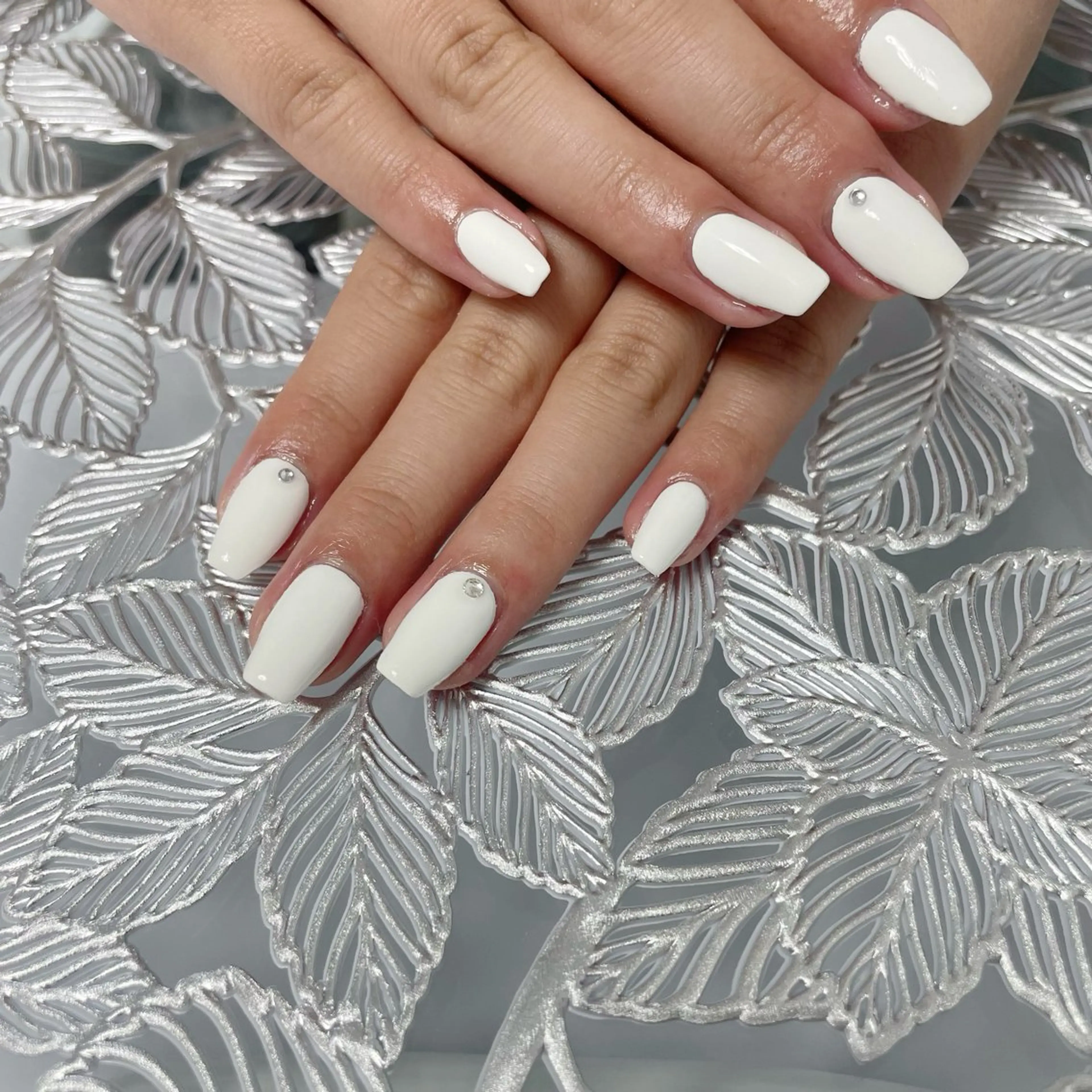 ワンカラー ラメグラ（オフあり）の写真