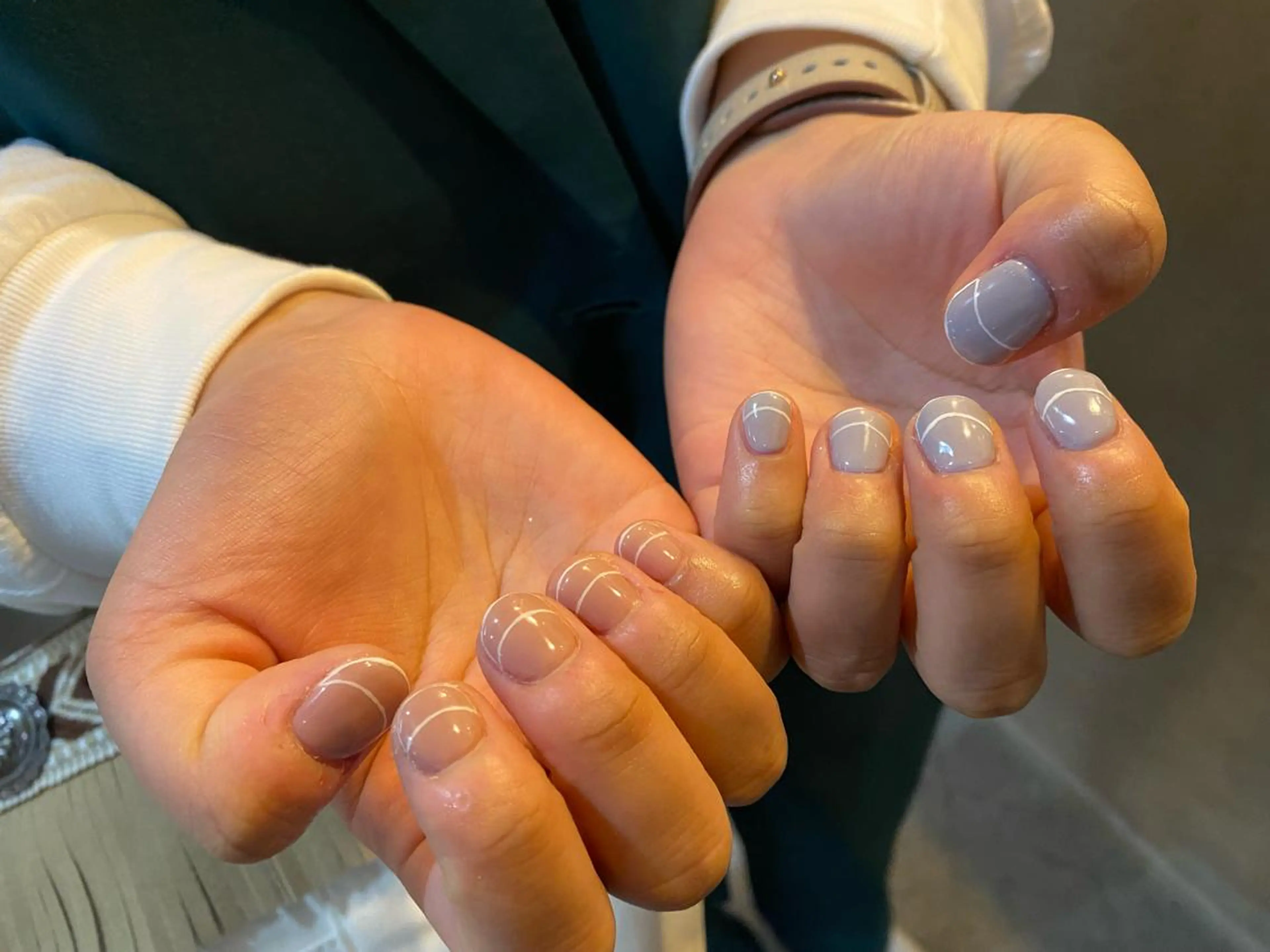 カラー ネイル フレンチネイル scre as Etelのネイルデザイン