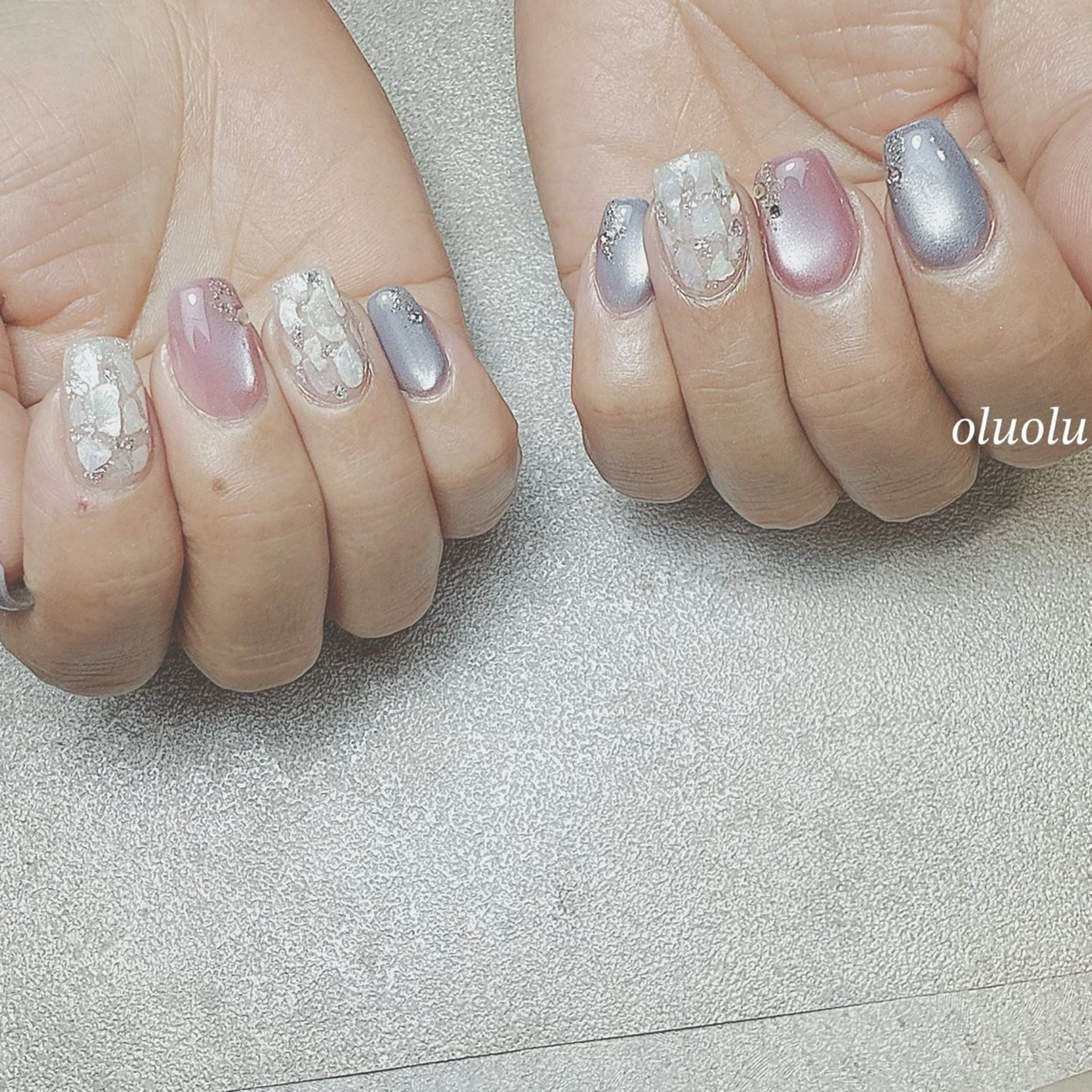 ネイル アートネイル フットネイル ジェルネイル マグネットネイル ニュアンスネイル ハンドネイル 大村 紬華のネイルデザイン