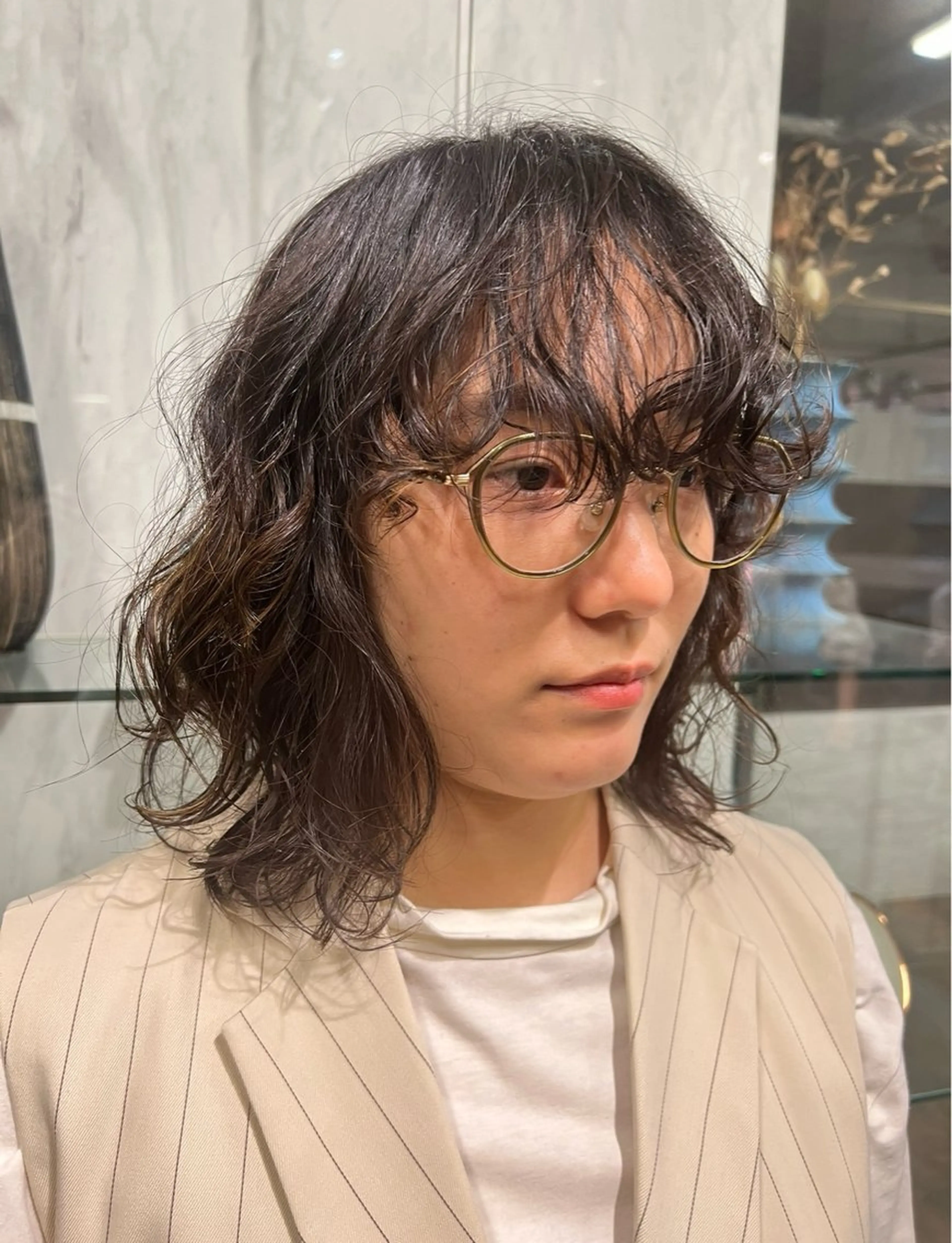 ミディアム パーマ パーマ ROBBY所属・松井美樹/似合わせ ガーリー・韓国のヘアスタイル