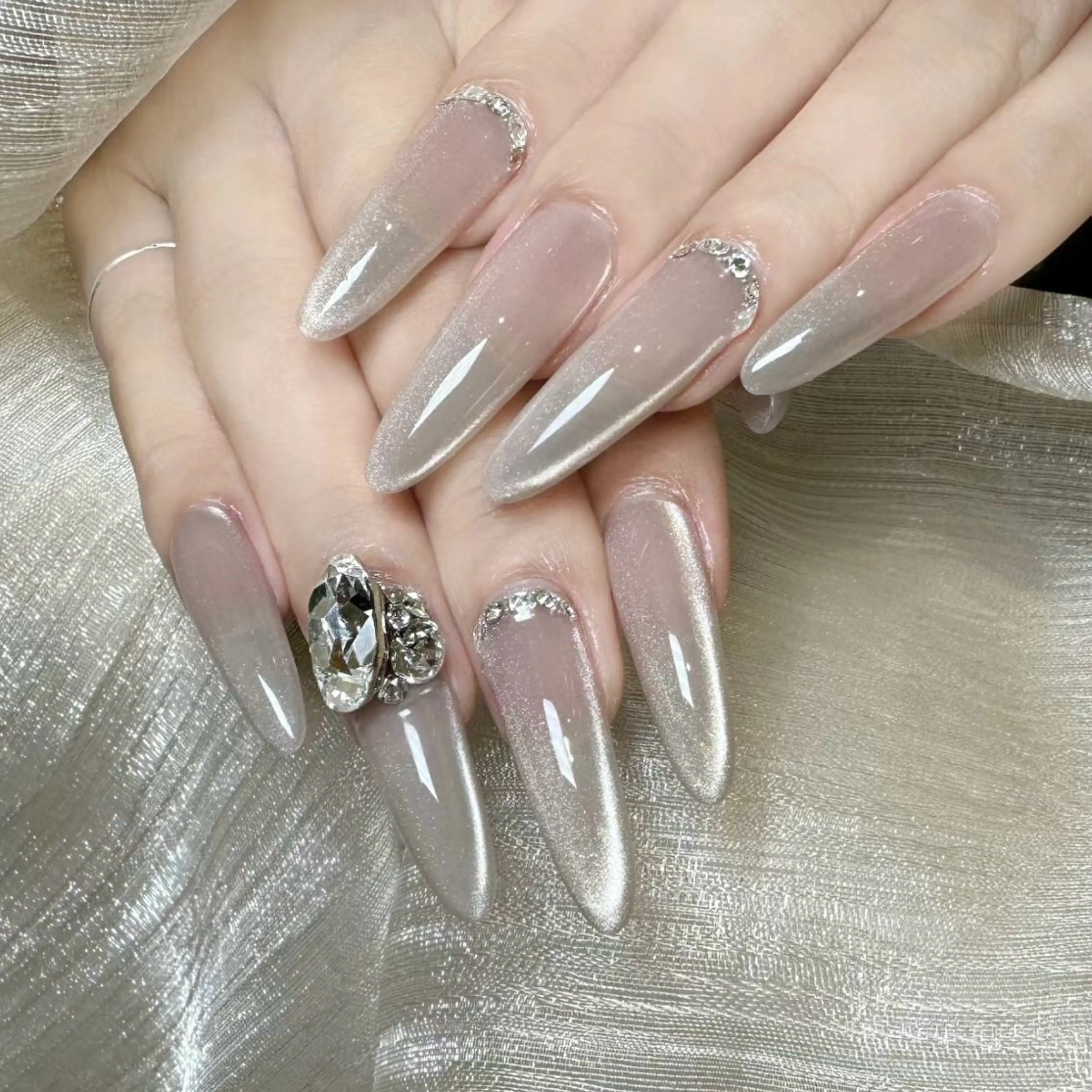 チップ＋シェル長さ出し【マグネット/フレンチ/オローラ/カラグラ】✨初回ソフトオフ無料の写真