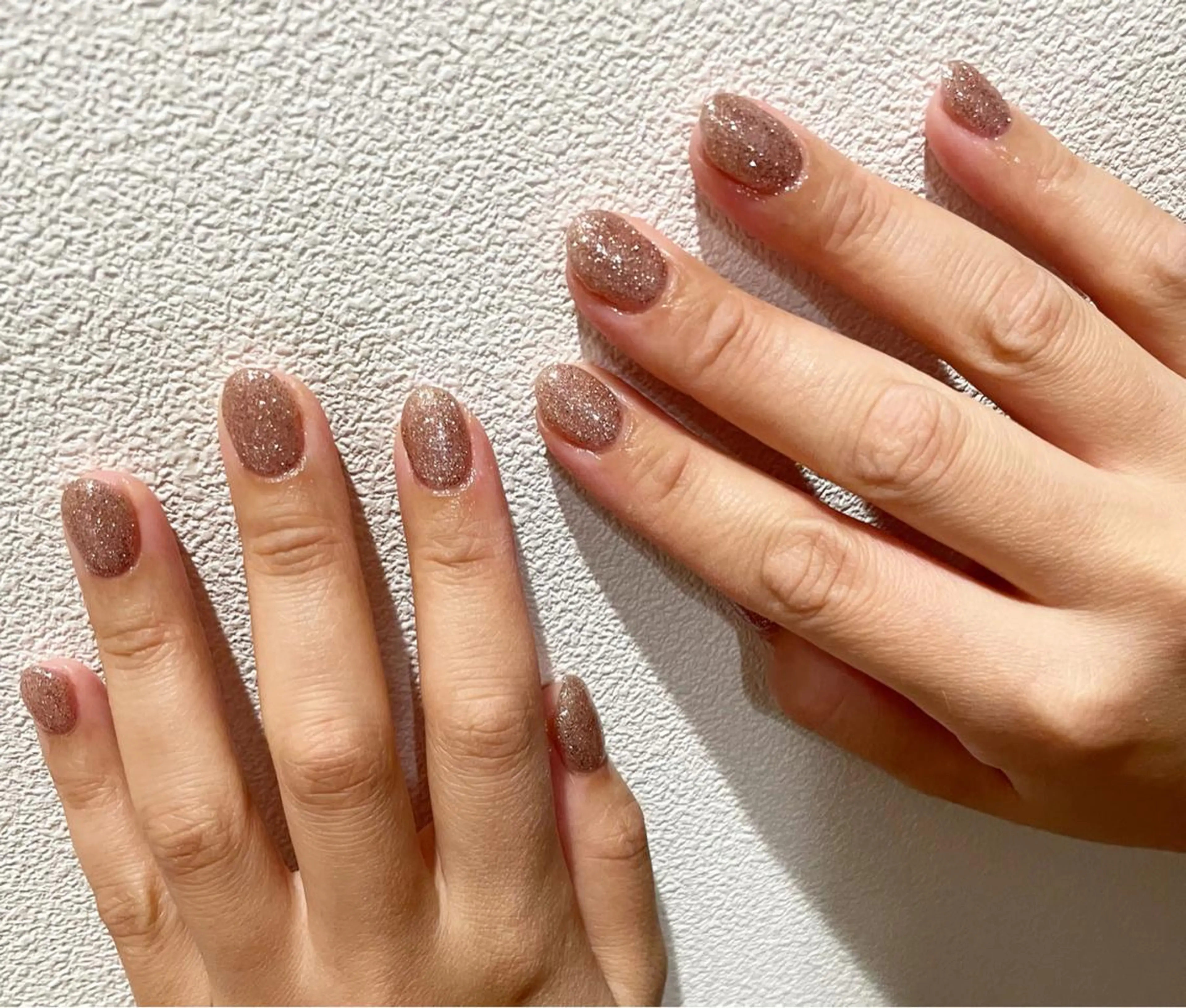 ネイル ラメ(グリッター) ワンカラーネイル ピンク ハンドネイル 松本 かおりのネイルデザイン