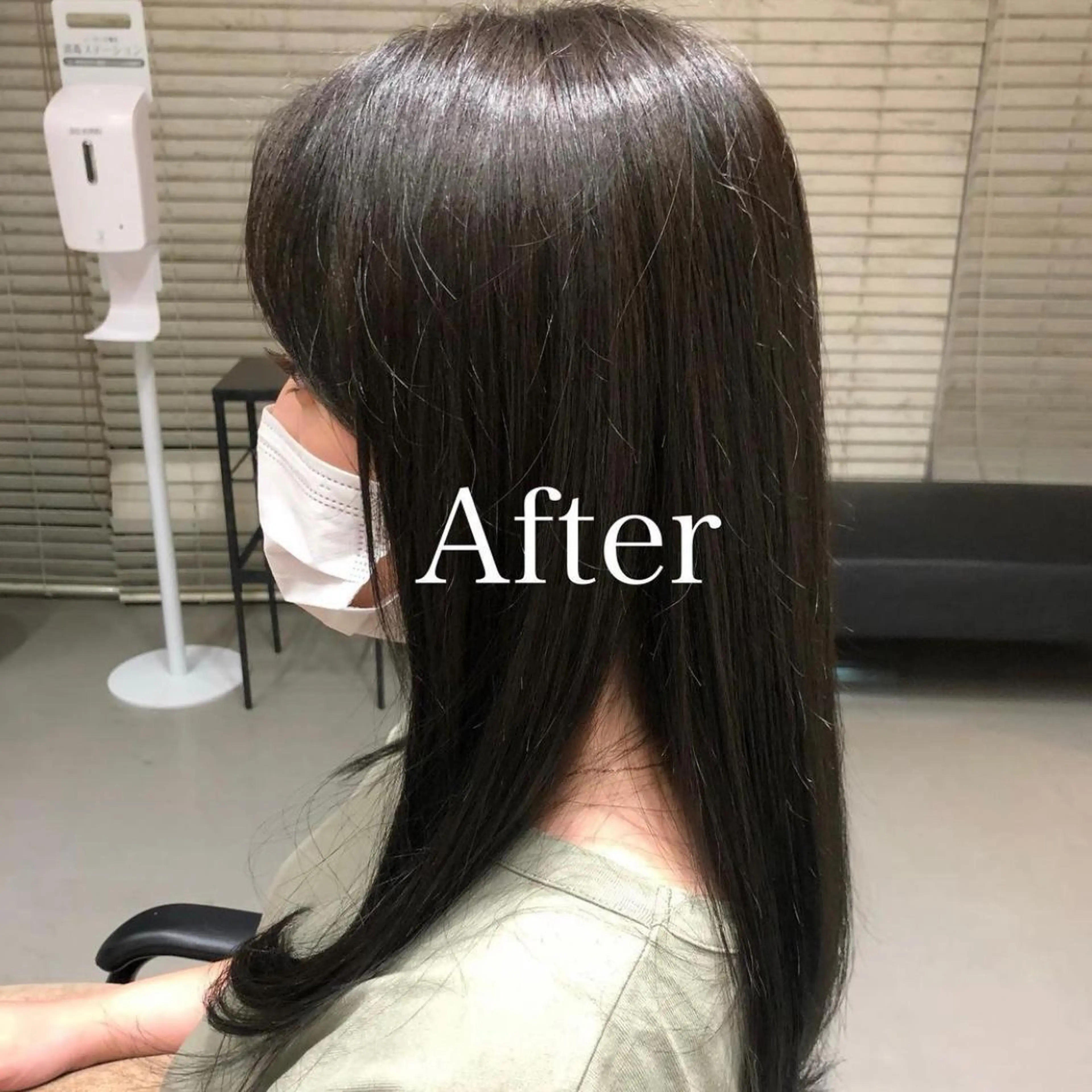 セミロング カラー 黒髪 ブルーカラー ブルーブラック レディースヘア💫 加藤たいが🐯のヘアスタイル