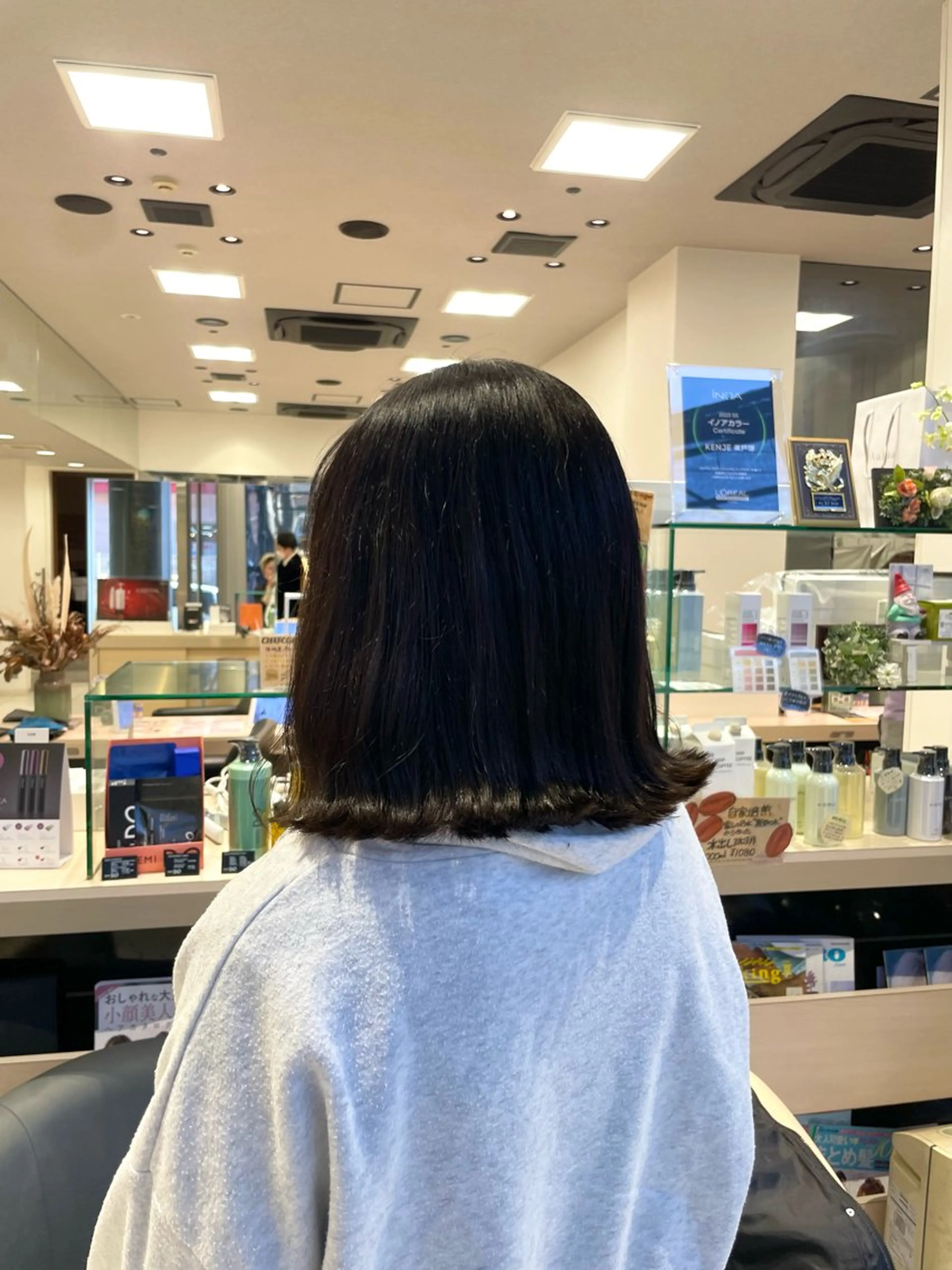 ミディアム カラー 透明感カラー 似合わせカット 外ハネヘア カット ヘアカラー クロスパーマ/うる艶 カラー/Kurumiのヘアスタイル