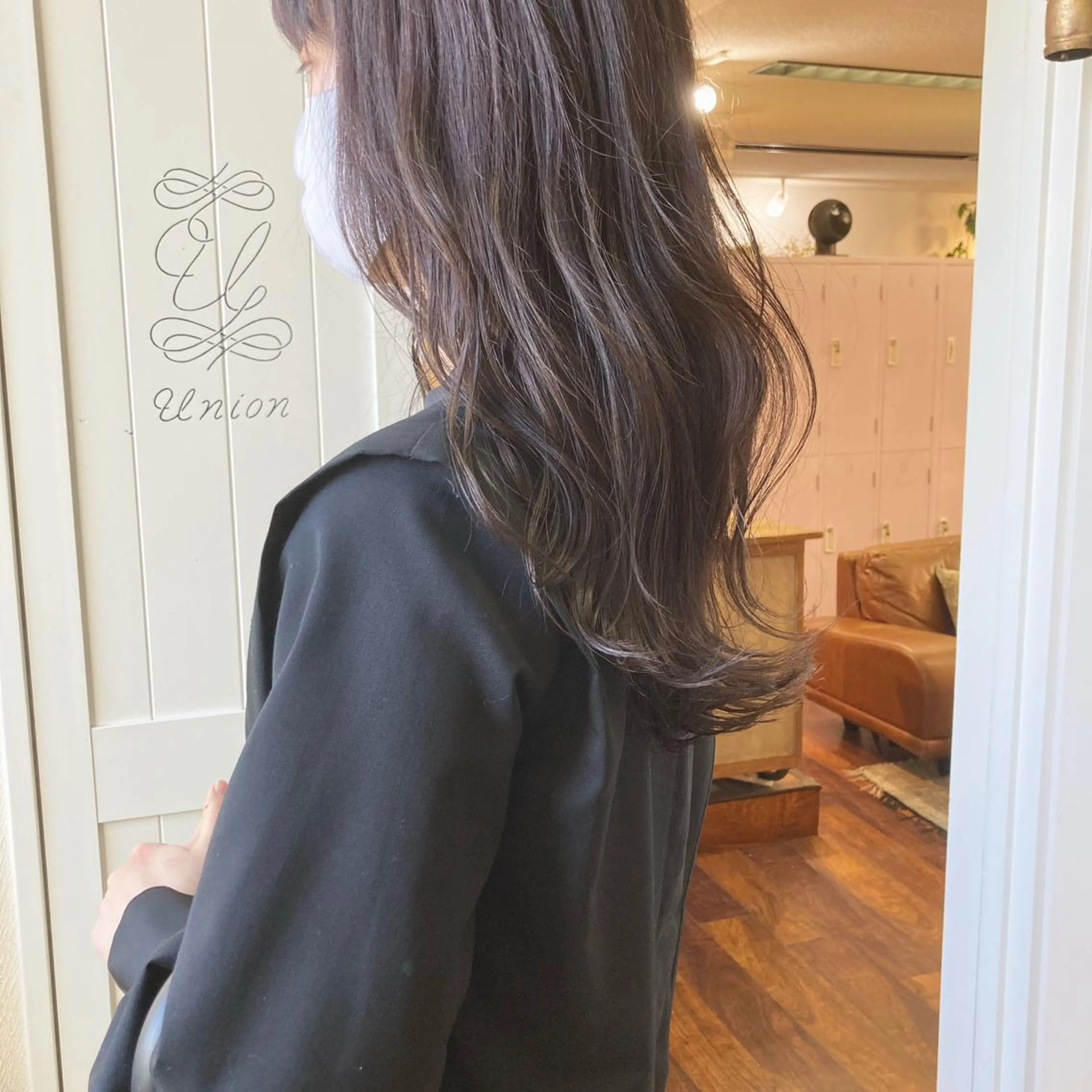 セミロング カラー ブリーチ 透明感カラー グレージュ ラベンダーカラー ラベンダーグレージュ 小木曽智美 /ボブ/ショートのヘアスタイル