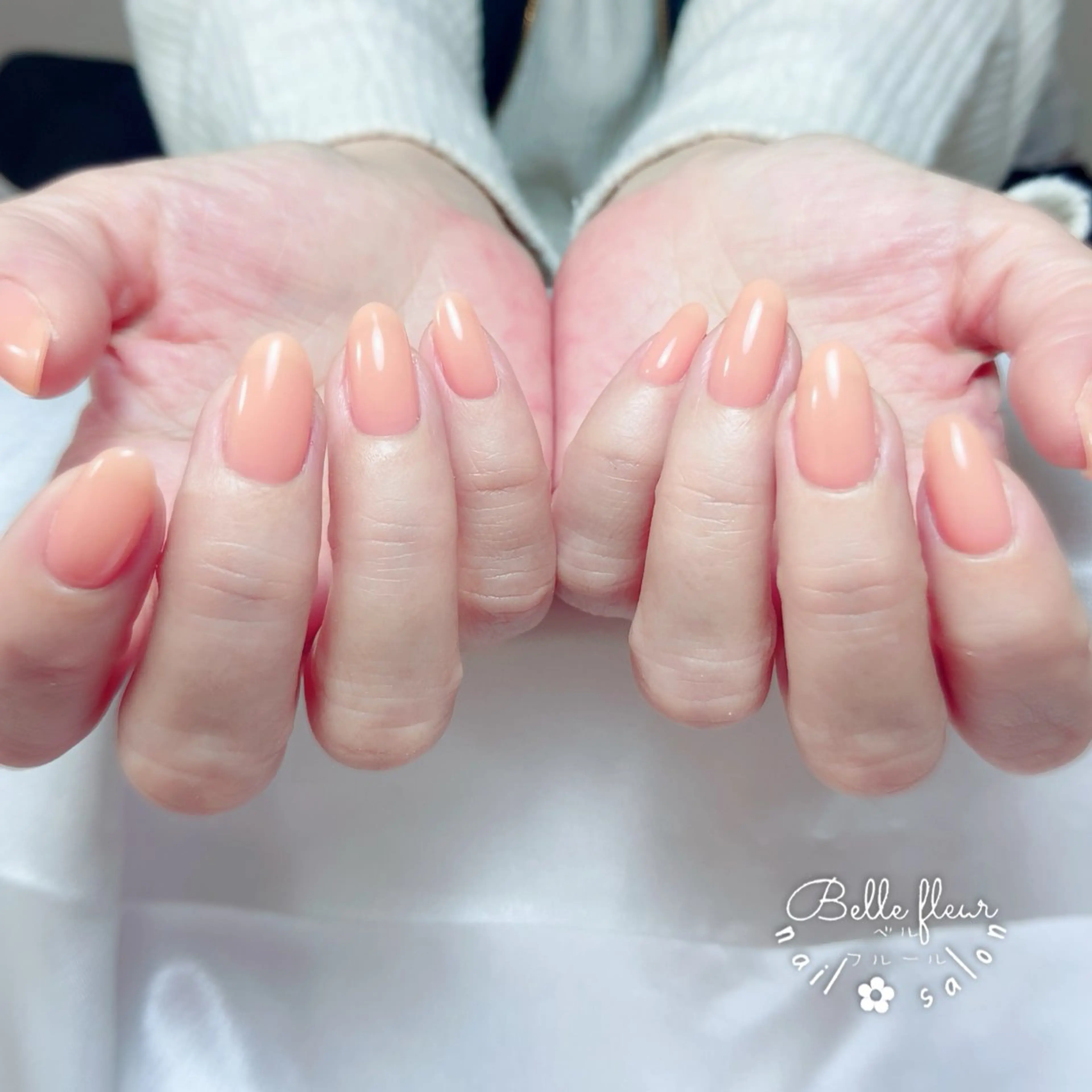 ネイル ジェルネイル グリーン ハンドネイル ﾈｲﾙｻﾛﾝ Bellefleurのネイルデザイン