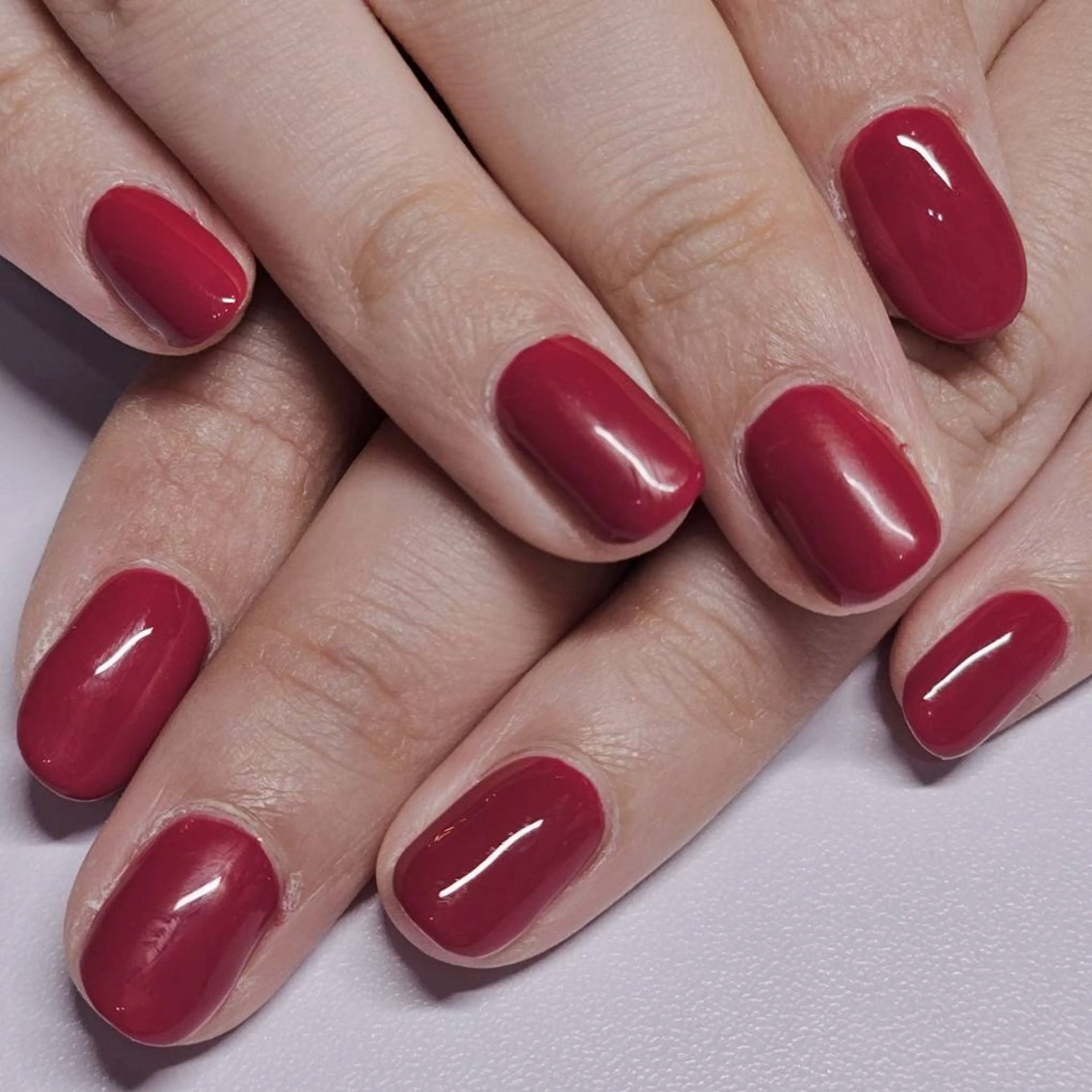 ネイル ボルドー ワンカラーネイル ハンドネイル よしだ ひろきのネイルデザイン