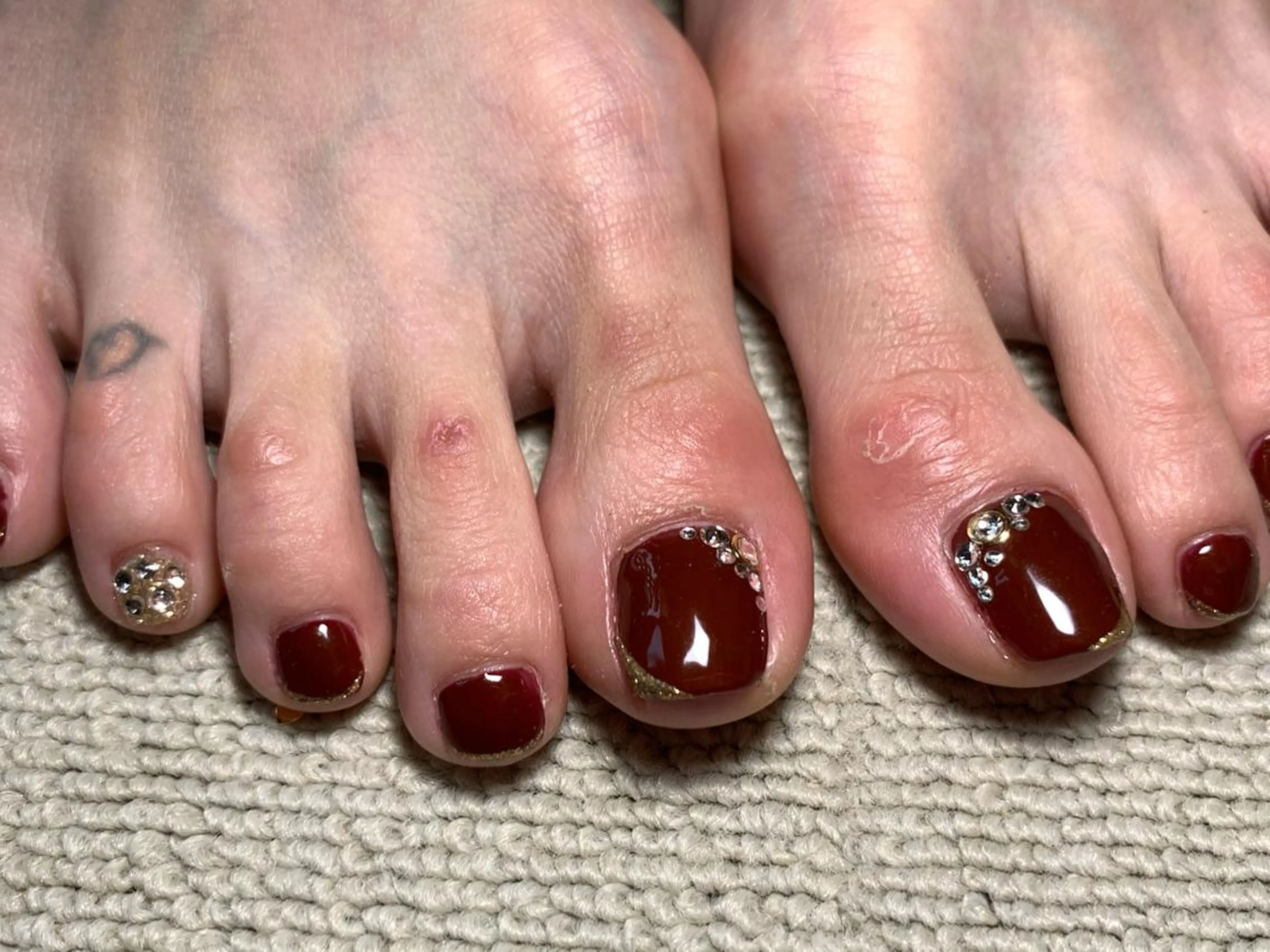 ネイル フットネイル ジェルネイル フットネイル 蓑原 佳央里のネイルデザイン