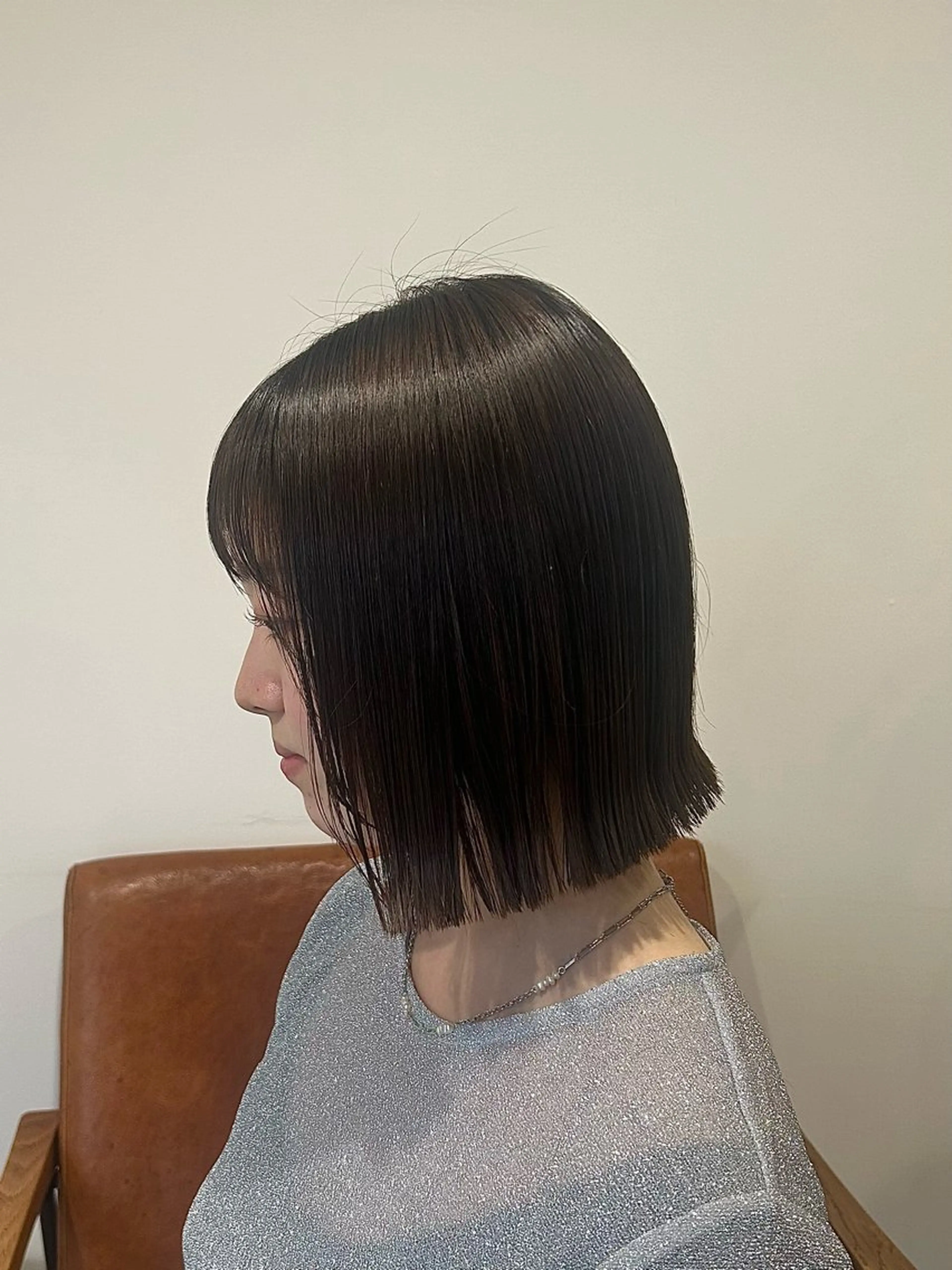 ミディアム ボブ 外ハネヘア カット Lumier de mashu所属・nana/ボブ/ レイヤー/メンズのヘアスタイル