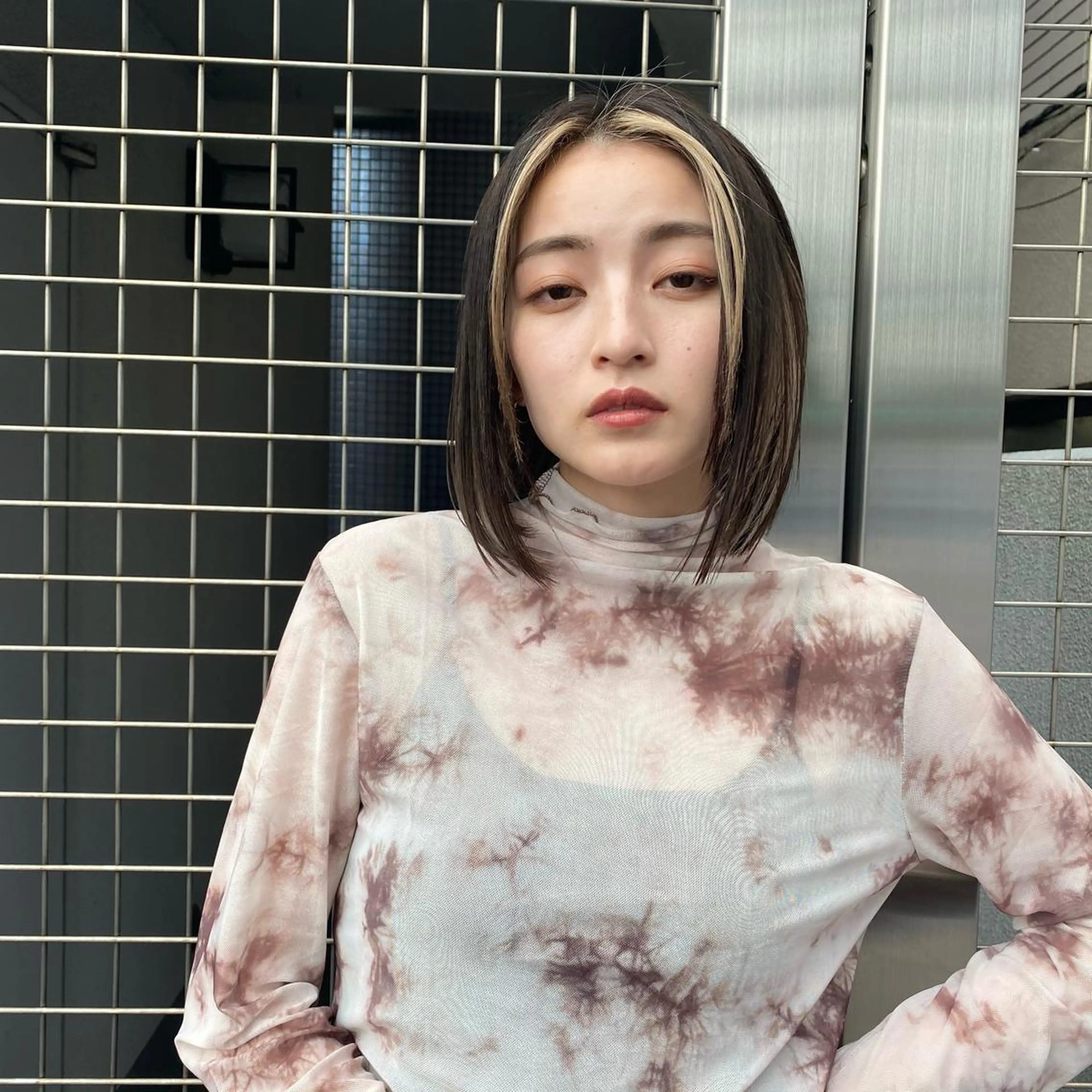 ミディアム カラー インナーカラー ANLY.meijijingumae所属・レイヤーカット/ 前髪顔周りカットのヘアスタイル