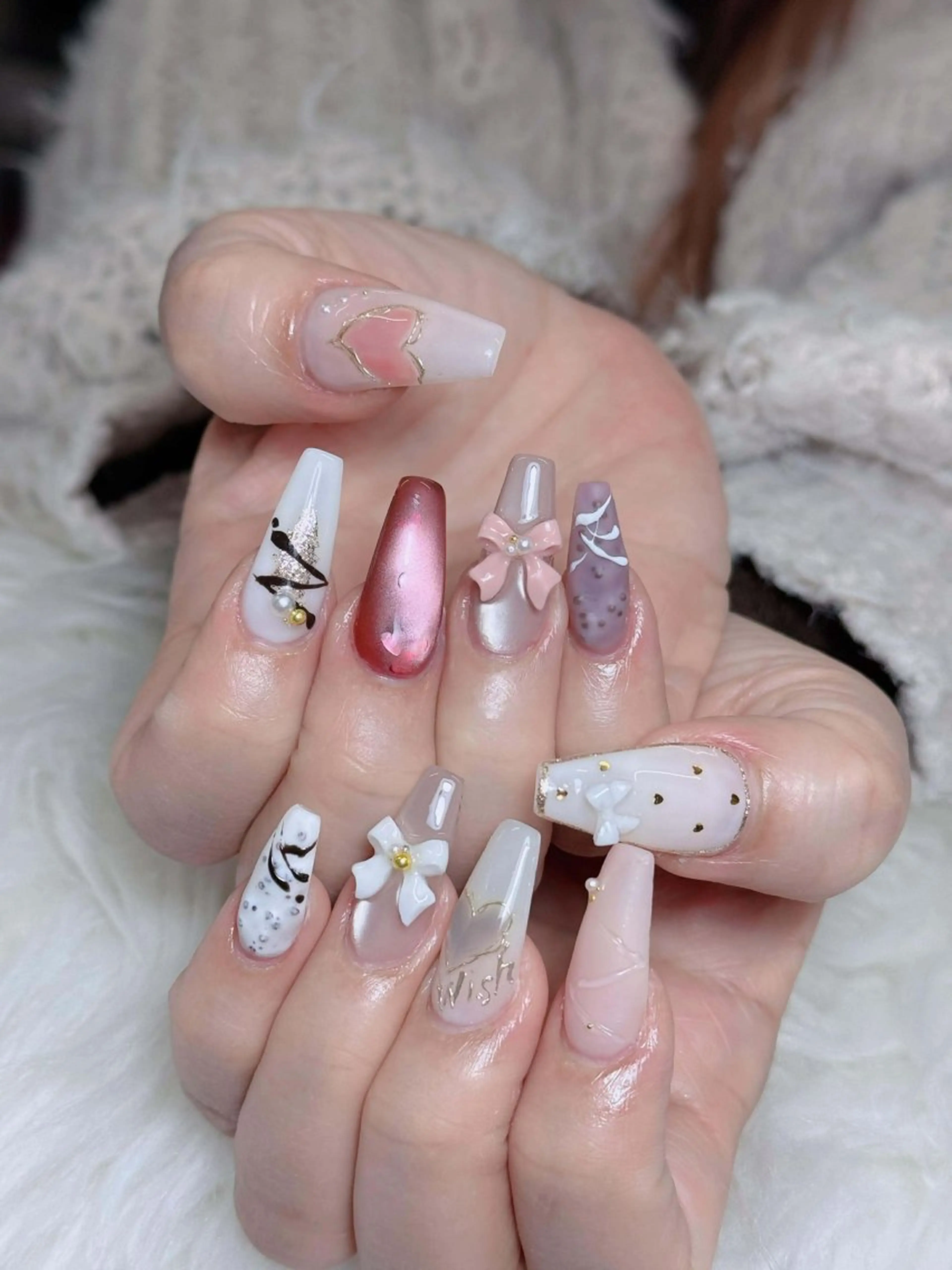 ネイル オーロラネイル チークネイル フットネイル フレンチネイル 韓国ネイル ハンドネイル Lumi Nailのネイルデザイン