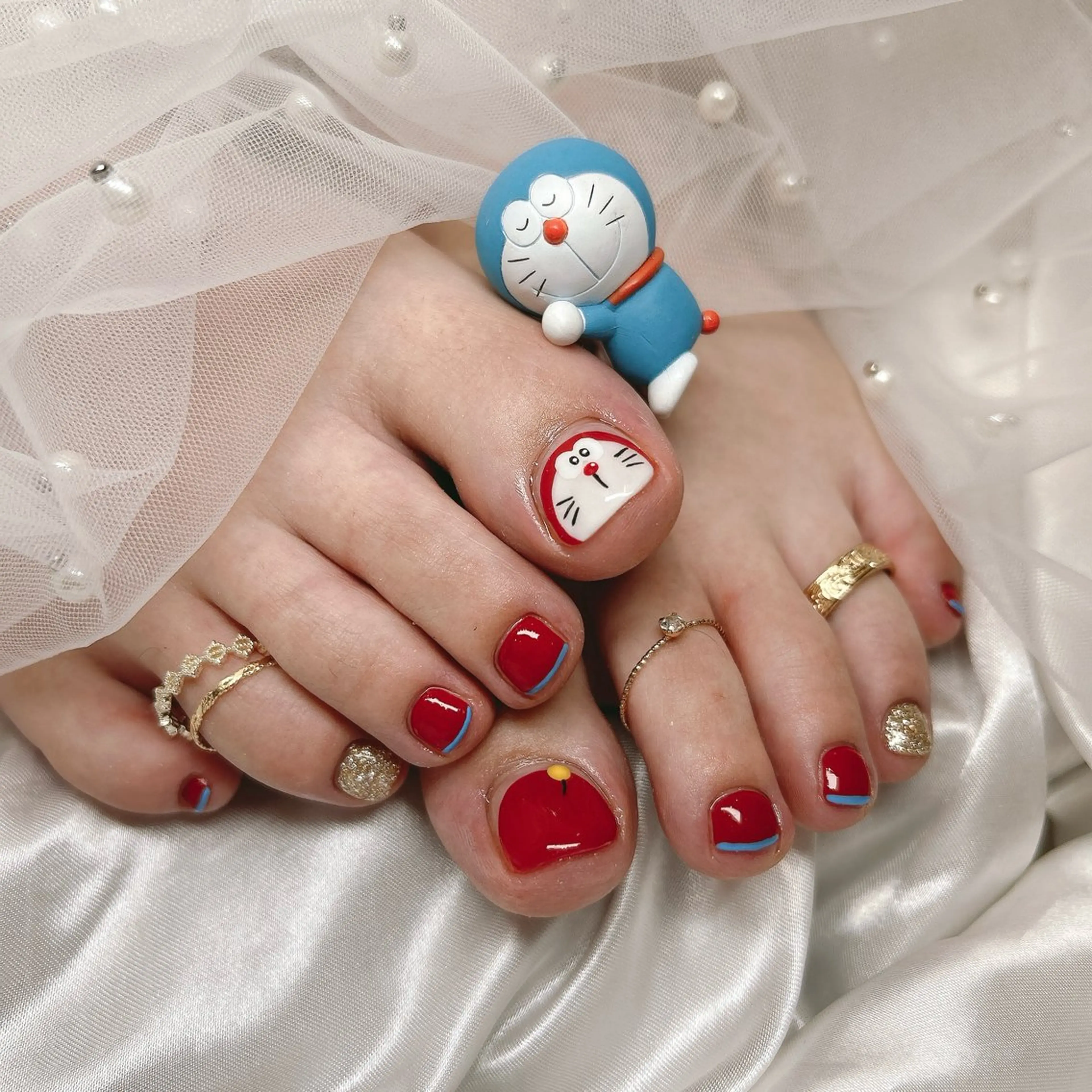 ネイル フットネイル junna のぞいてねのネイルデザイン