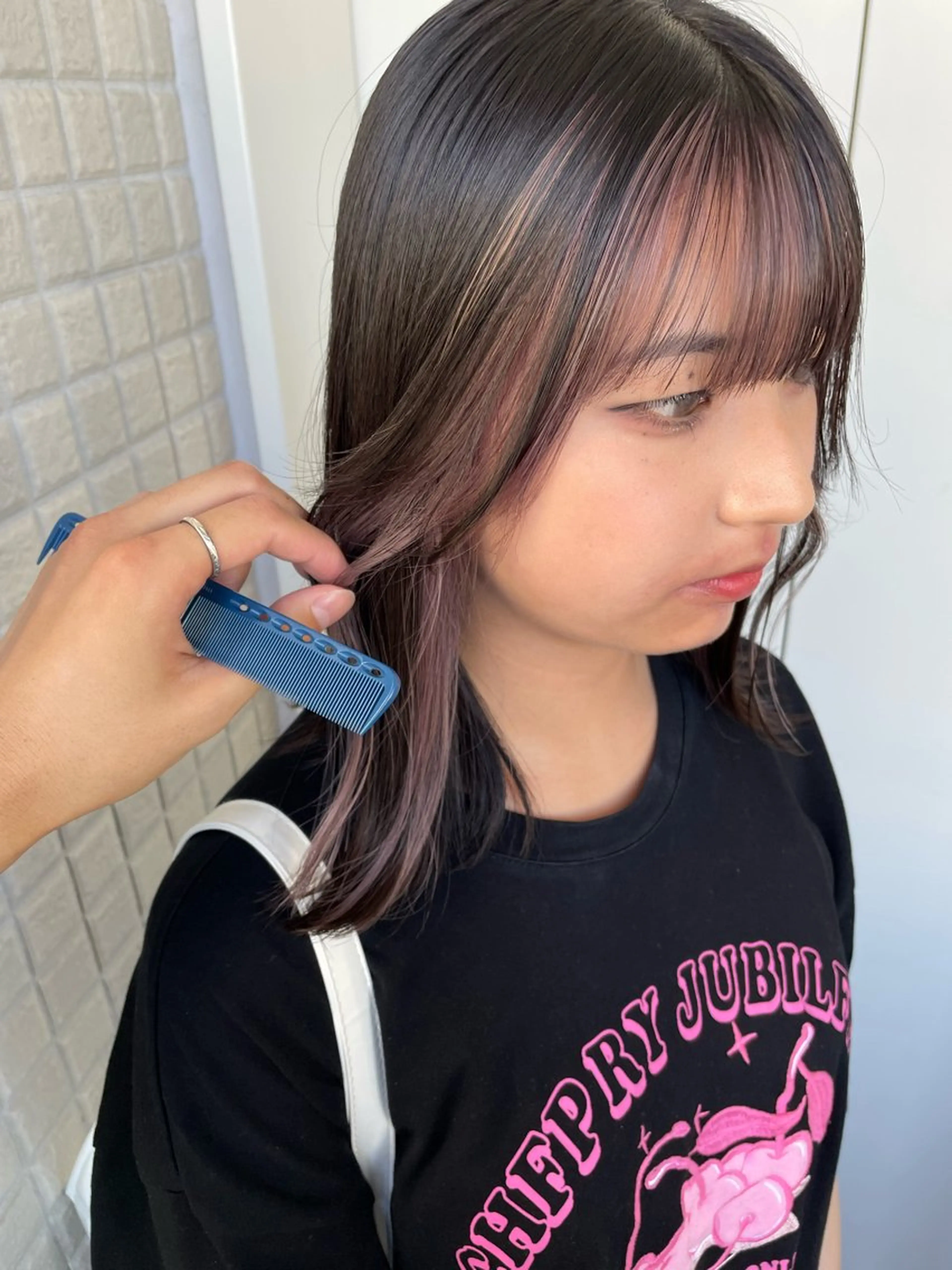 セミロング カラー ヘアカラー トリートメント ブリーチ/ハイトーン 🌏💊RAINEのヘアスタイル