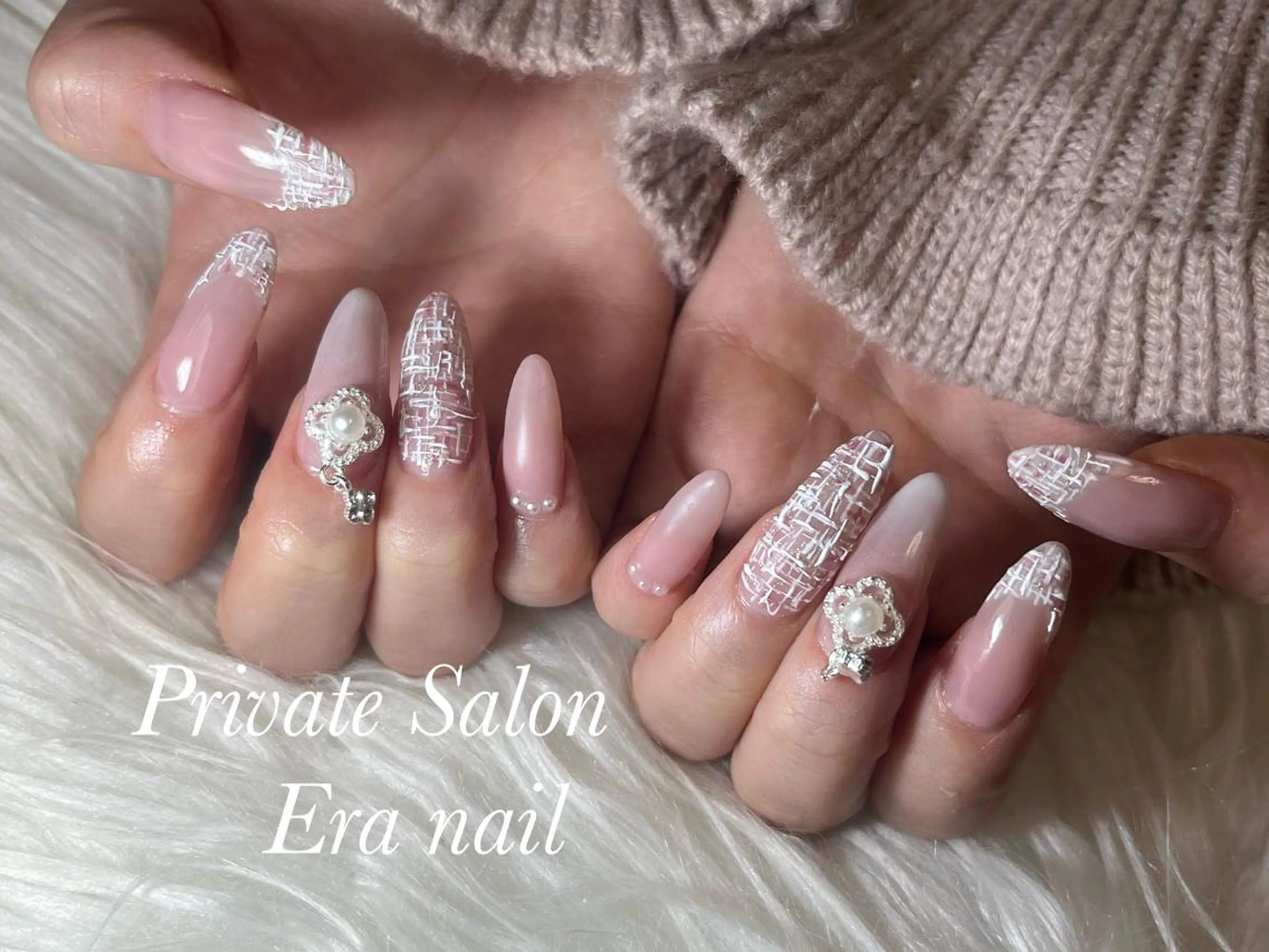 ネイル スカルプネイル ツイードネイル Era nailのネイルデザイン