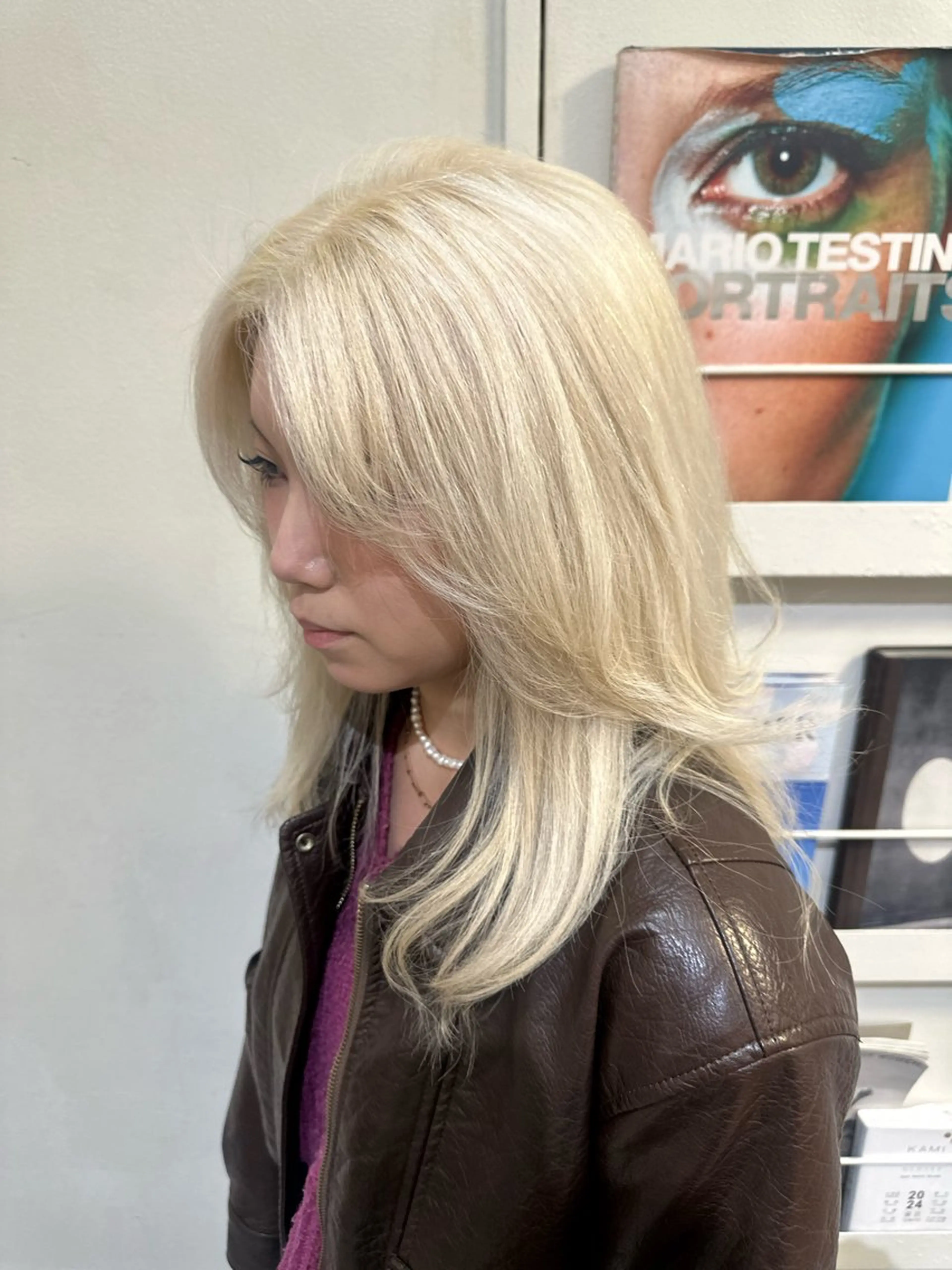 ミディアム 似合わせ/ハイトーン ✂︎ゆーぴ✂︎のヘアスタイル