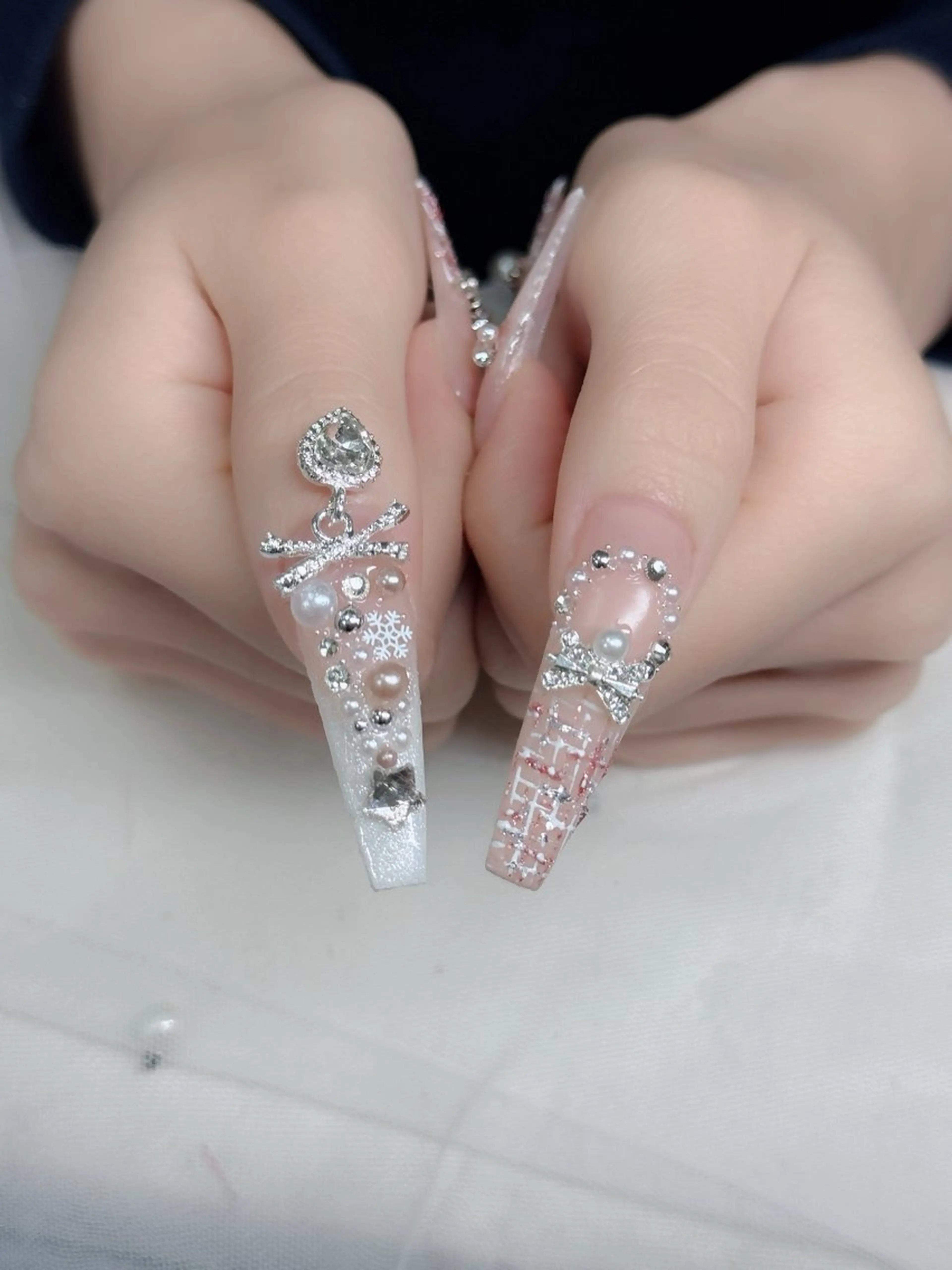 ネイル フットネイル フレンチネイル グラデーション 韓国ネイル ロングネイル ハンドネイル Hani Nail Salonのネイルデザイン