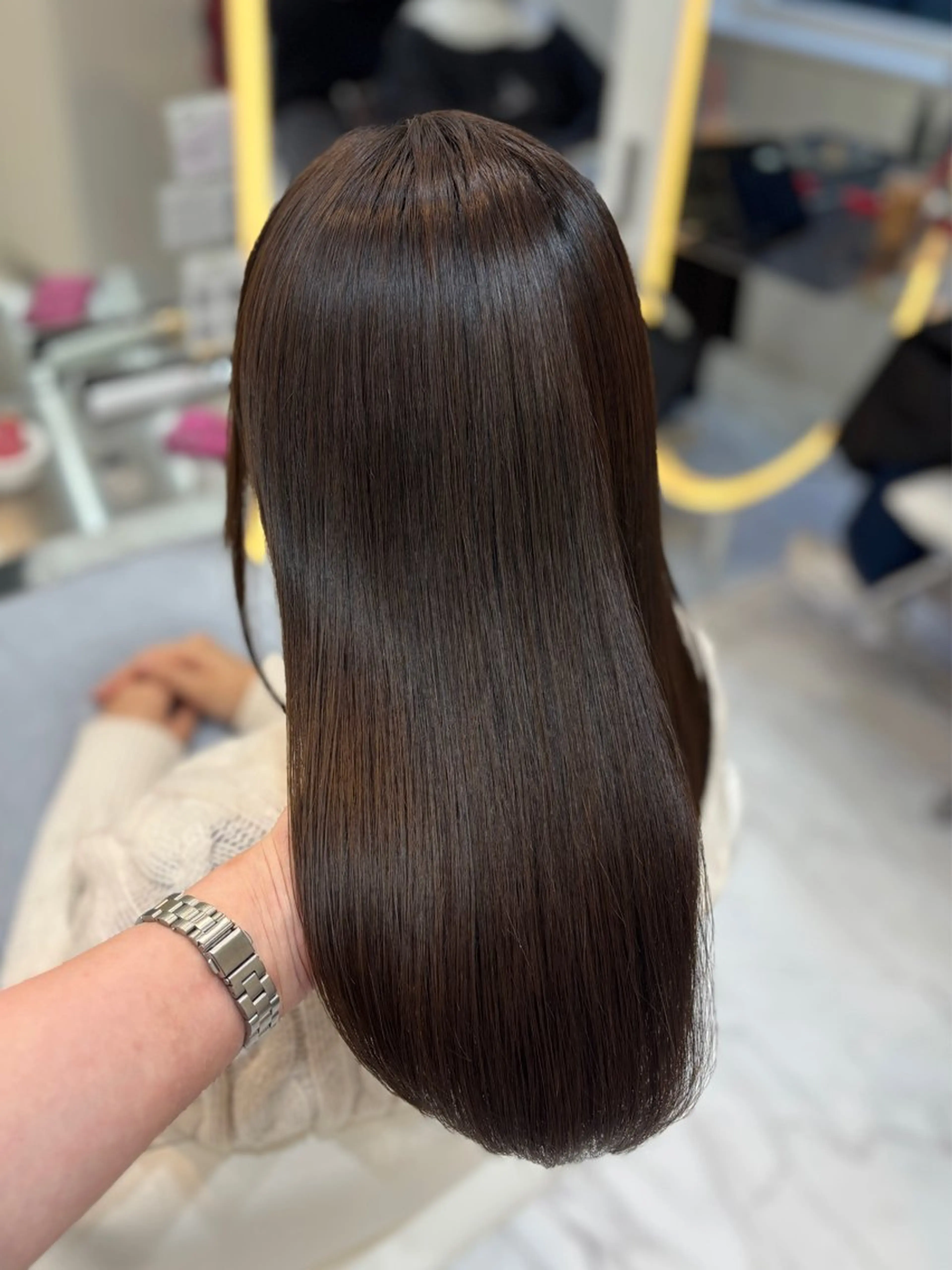 ロング カラー 透明感カラー グレージュ カット ヘアカラー トリートメント 韓国ヘア/レイヤー/ 艶髪/ASAKA🤍のヘアスタイル