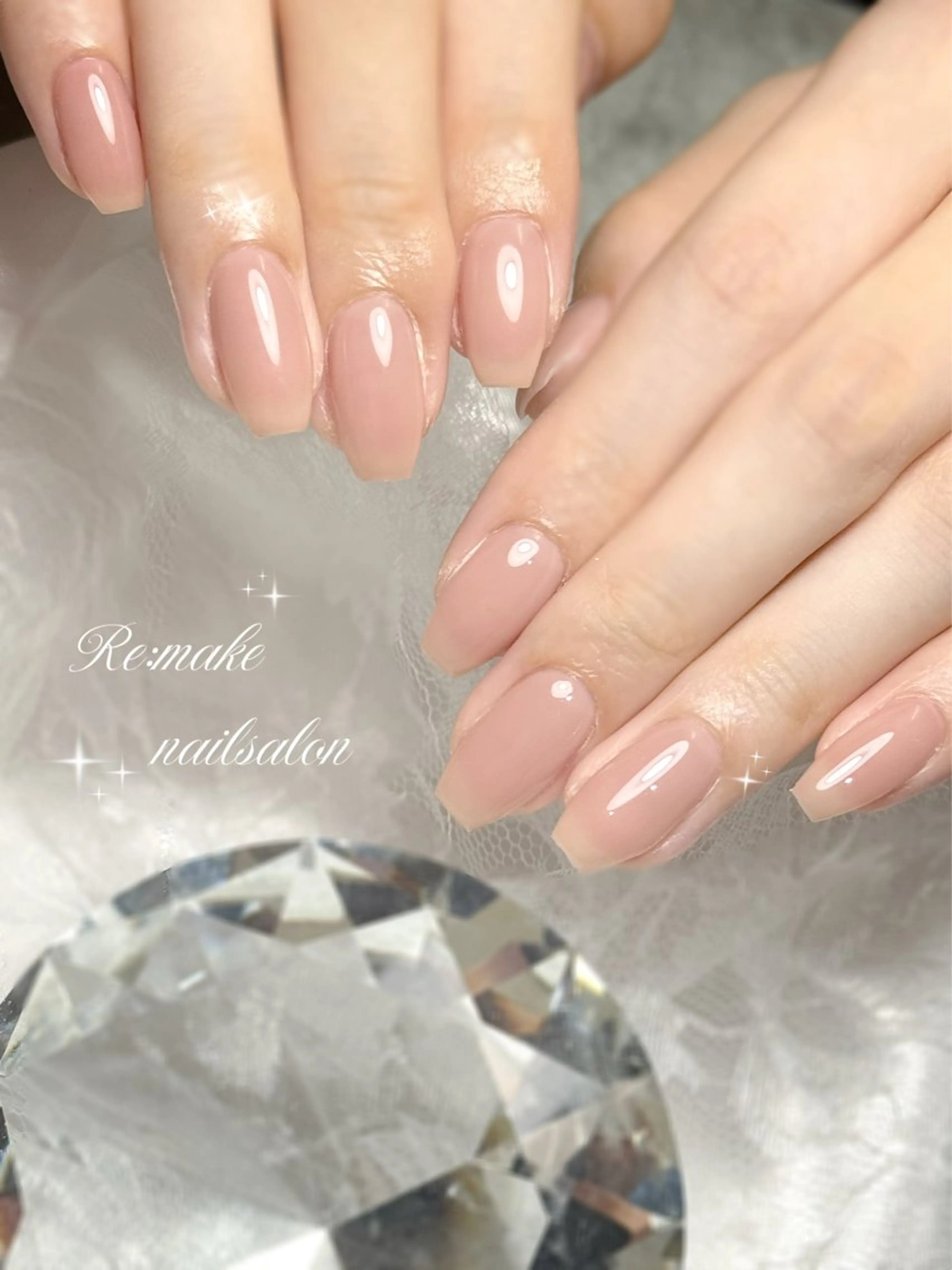 ネイル ワンカラーネイル シンプルネイル ハンドネイル Suetake Shuriのネイルデザイン