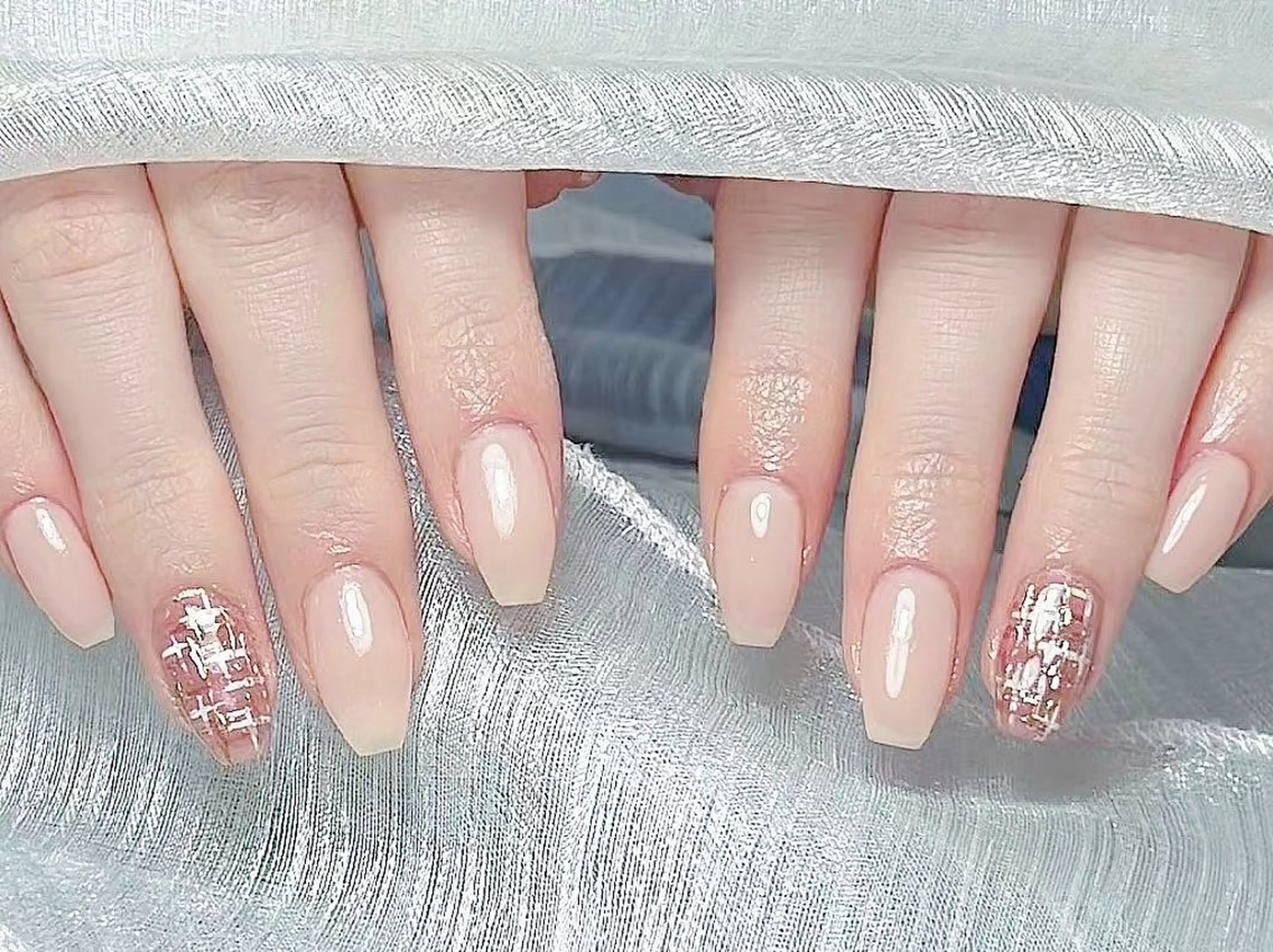 ネイル 長さ出し フレンチネイル グラデーション マグネットネイル マグネットフレンチ ハンドネイル ハンドケア ✨Dreamy NORAのネイルデザイン