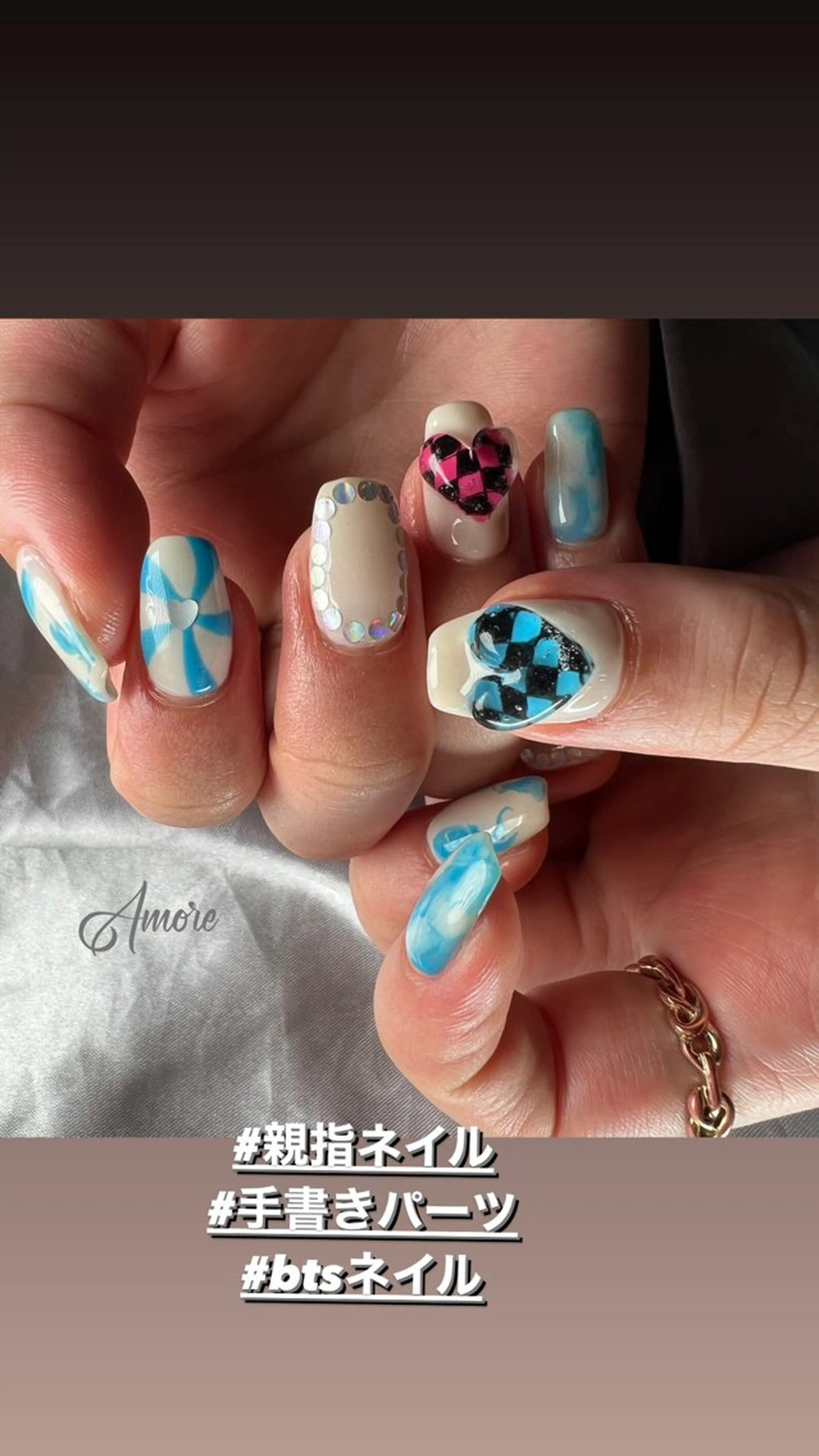 ネイル ジェルネイル 韓国ネイル パラジェル 夏ネイル You kyehwaのネイルデザイン