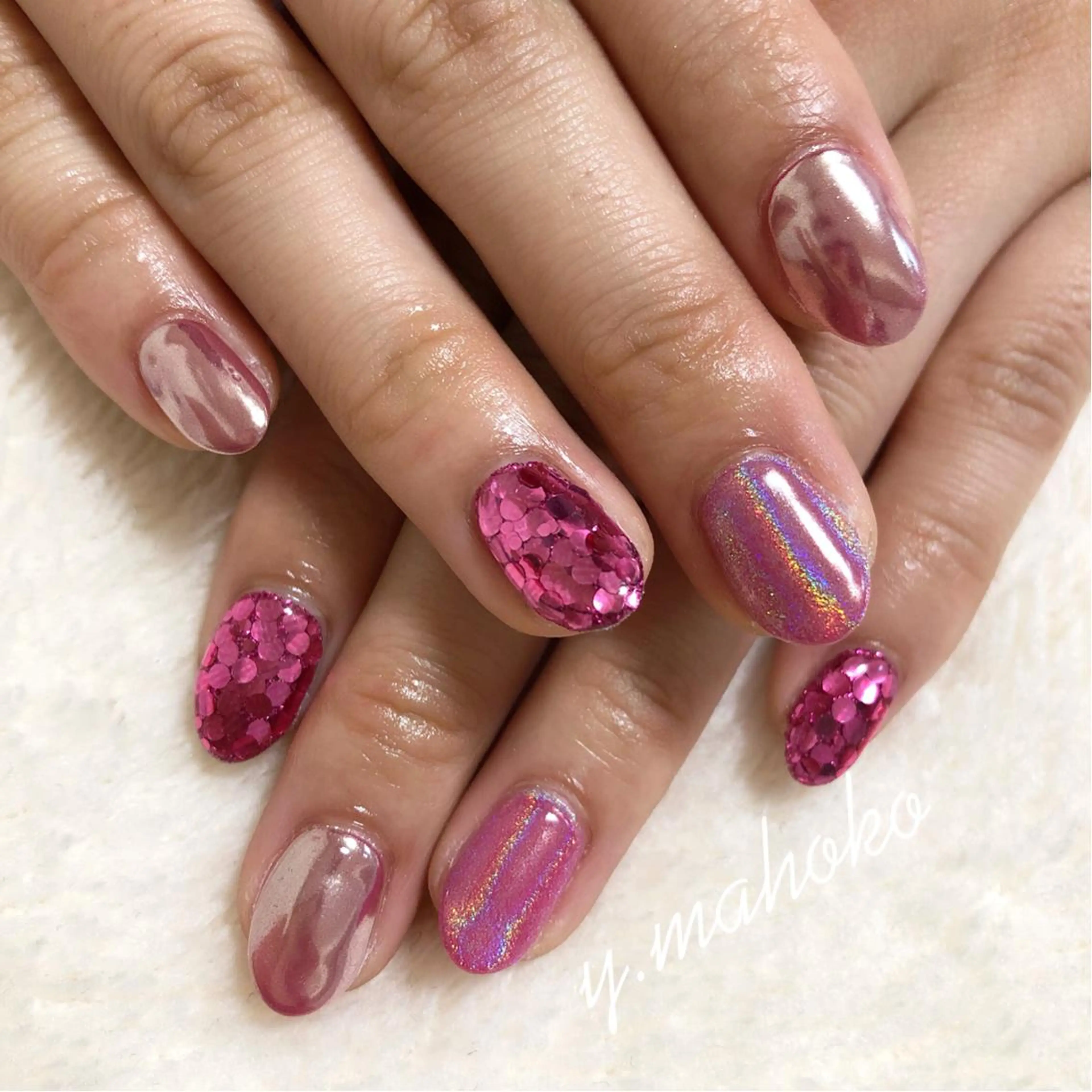 ネイル ハンドネイル She nail studio 原宿所属・パラジェル有/ スカルプ/mahoのネイルデザイン