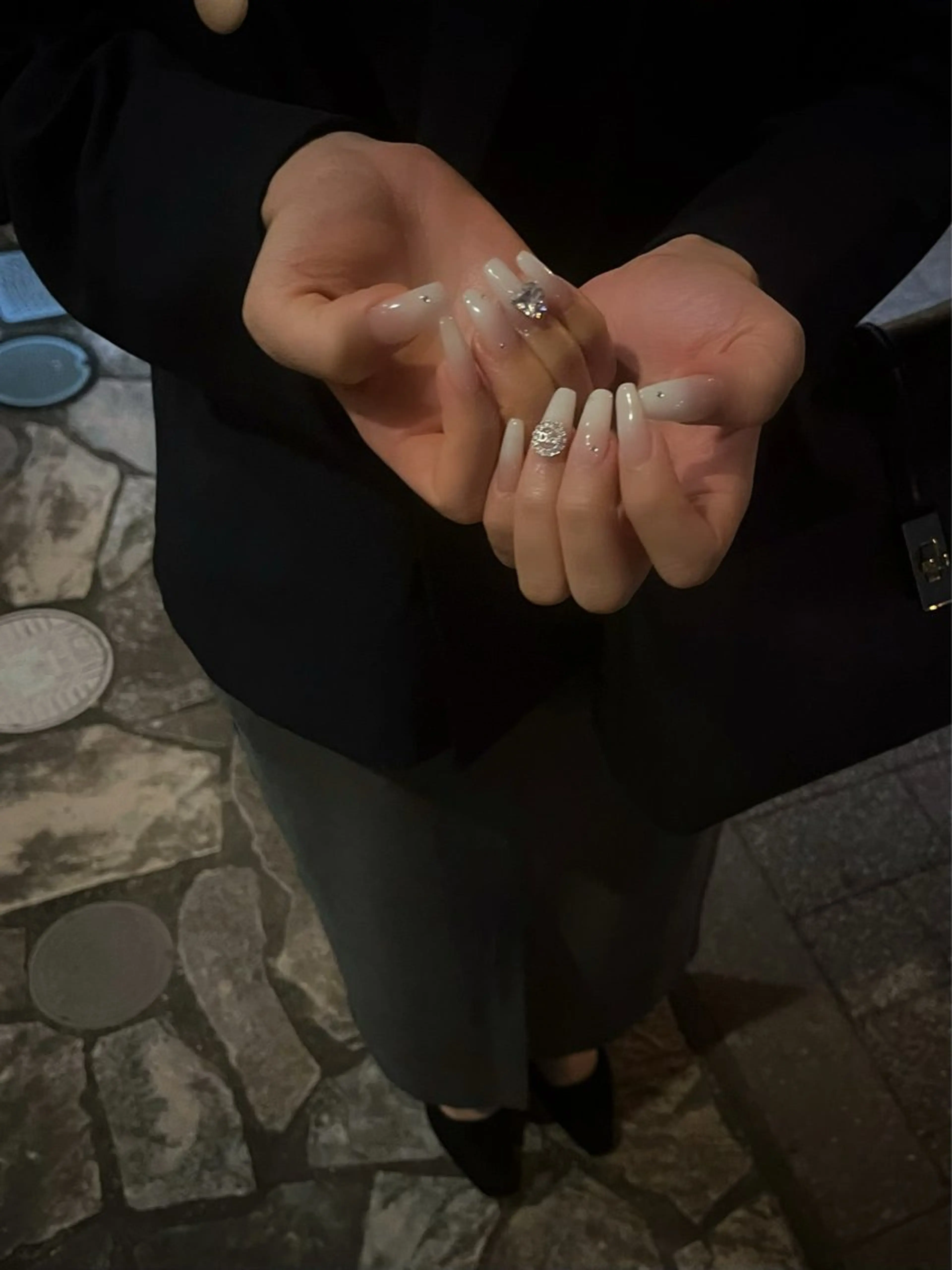 ネイル キラキラネイル マグネットネイル ワンカラーネイル スカルプネイル ワンホンネイル nine.🦋 YUKOのネイルデザイン