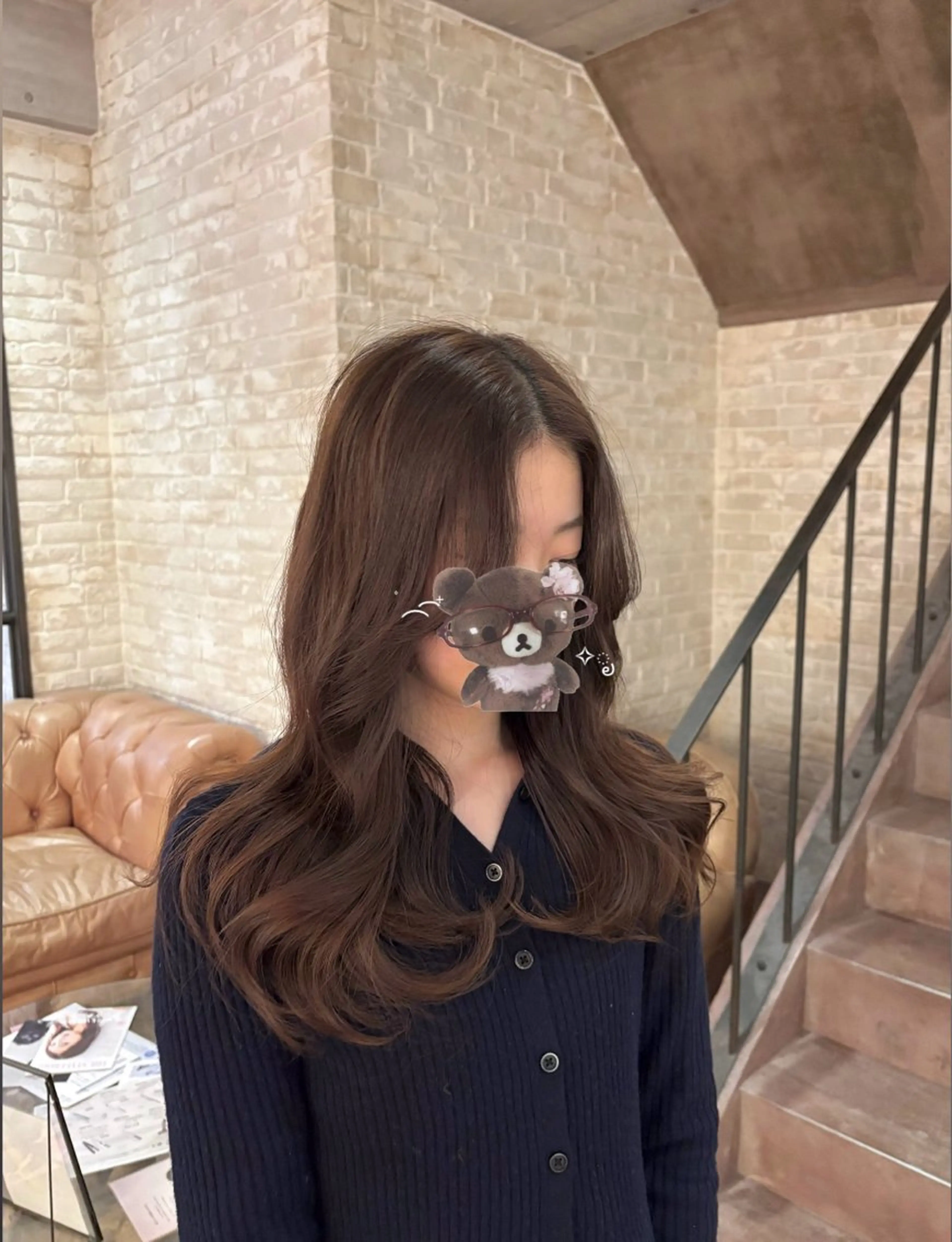 ロング ボブ エクステ 顔周りカット ハイライト 髪質改善 カット トリートメント elto所属・ひ な た⌇ elto 四条烏丸のヘアスタイル