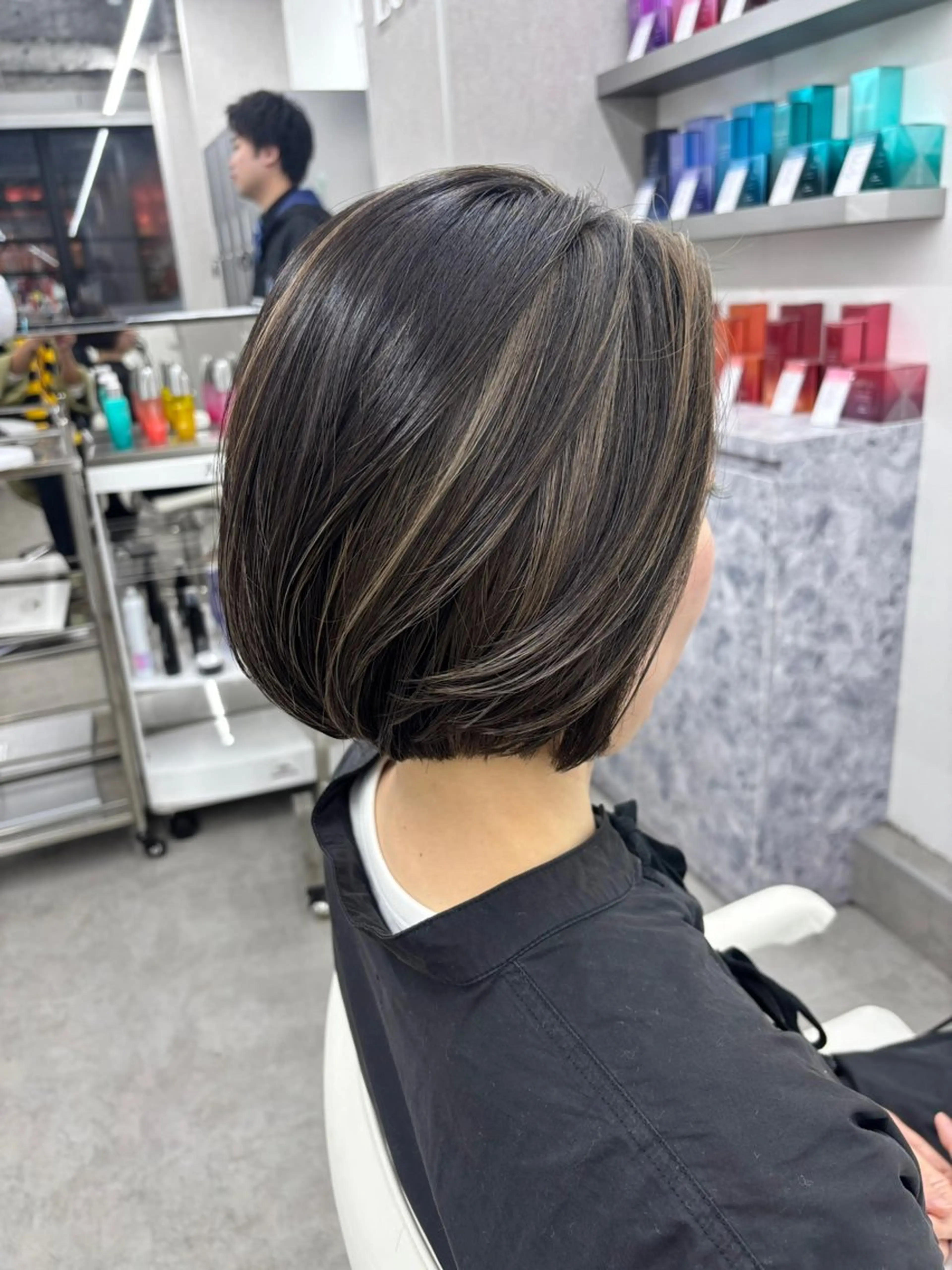 カット➕プチハイライト➕カラーの写真