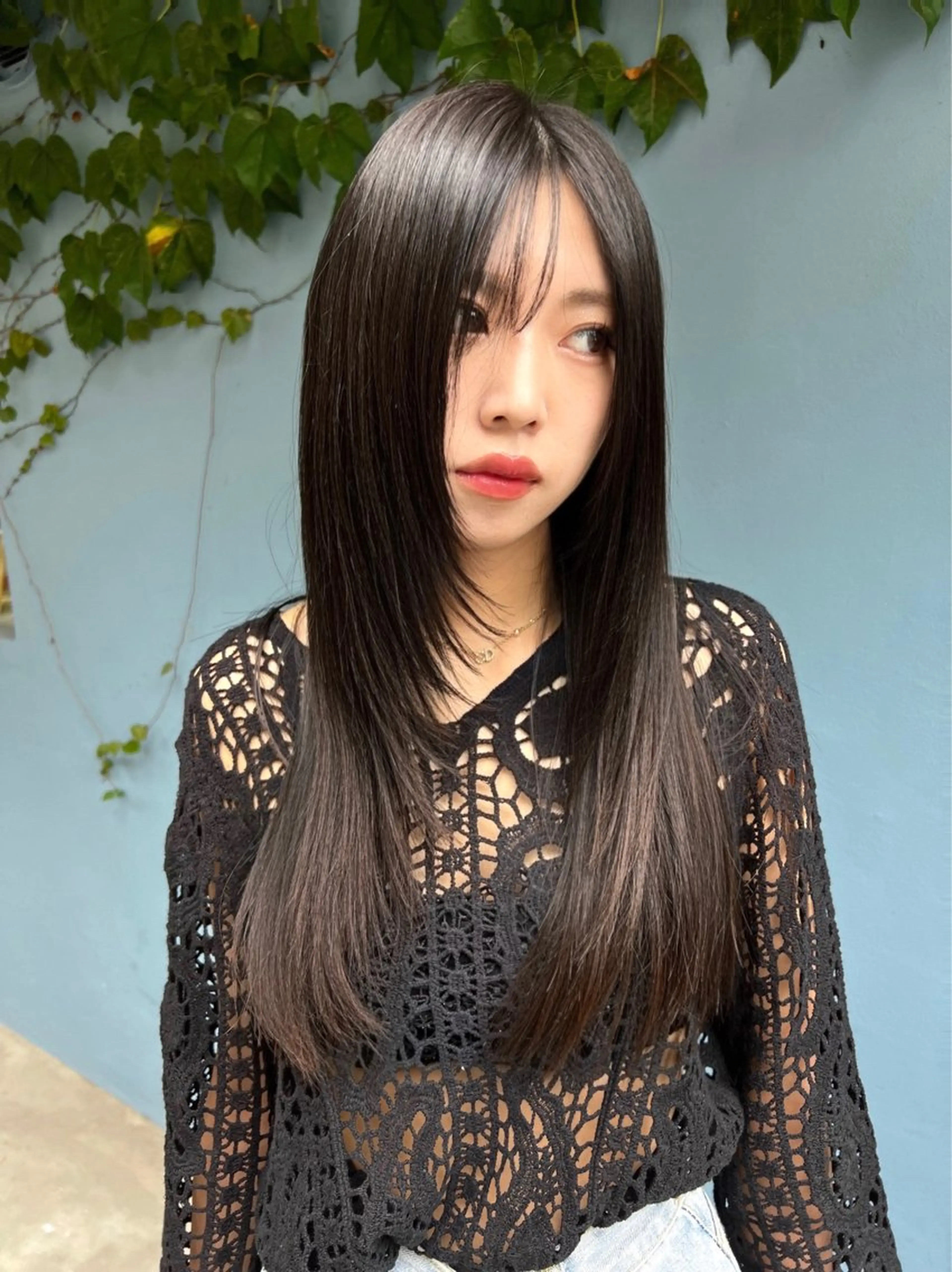 ロング カラー 韓国ヘア♡ 顔まわりカットayaのヘアスタイル