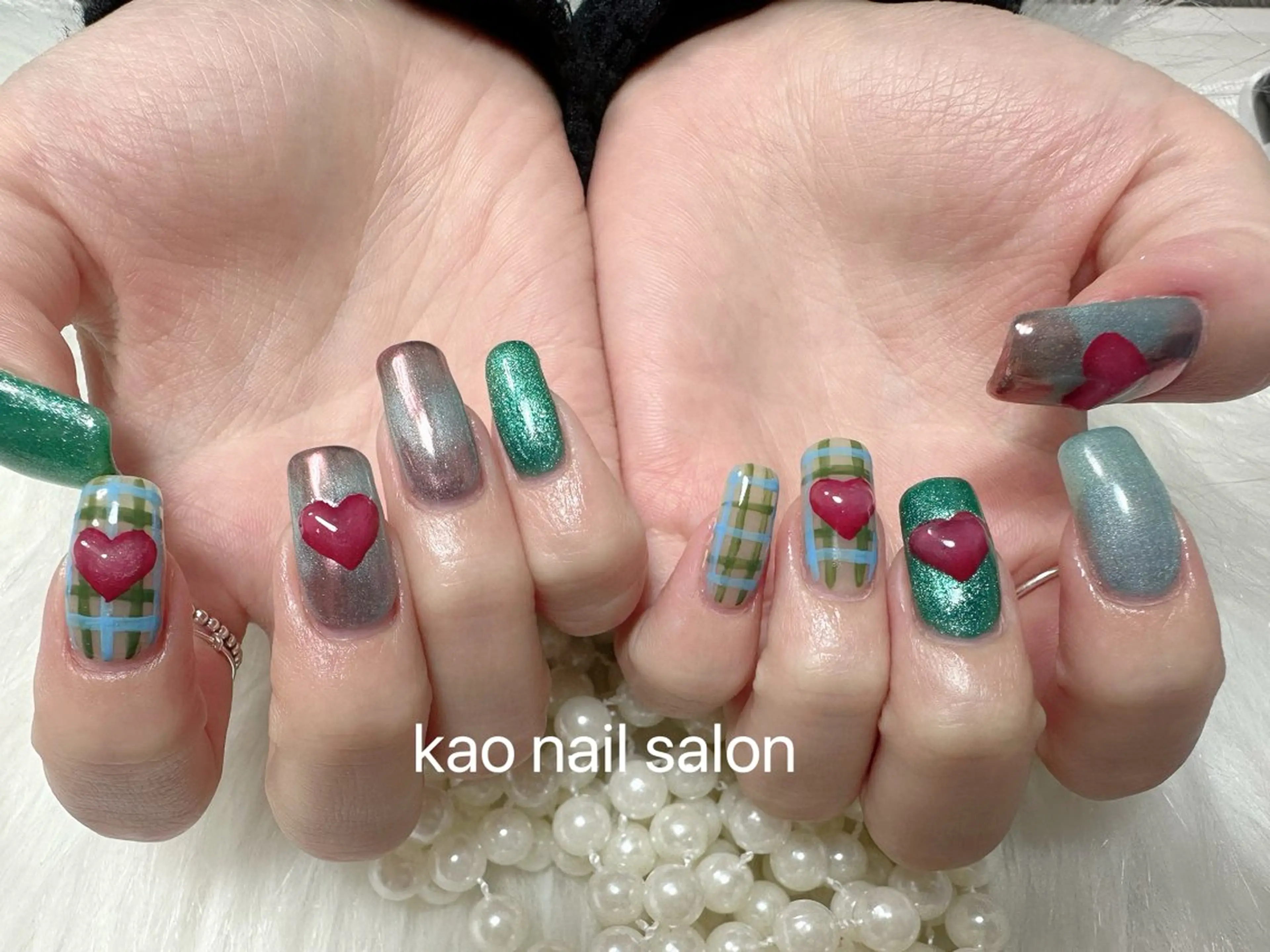 ネイル チークネイル 長さ出し フレンチネイル ジェルネイル ガラスフレンチ ハンドネイル kao nail マグネット/長さだしのネイルデザイン