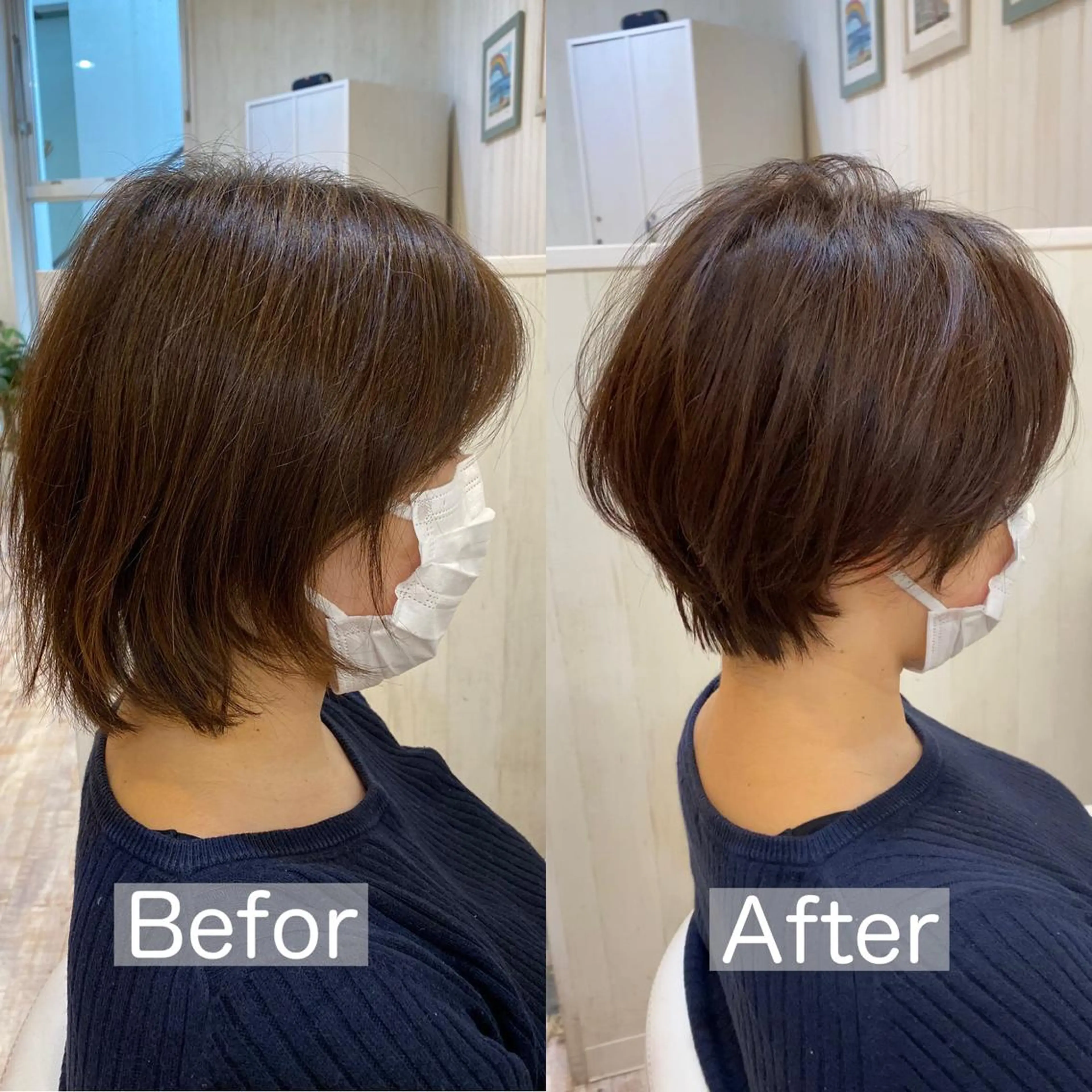 ショート カラー カット ヘアカラー 佐藤史哉＊ 韓国レイヤー赤み除去のヘアスタイル