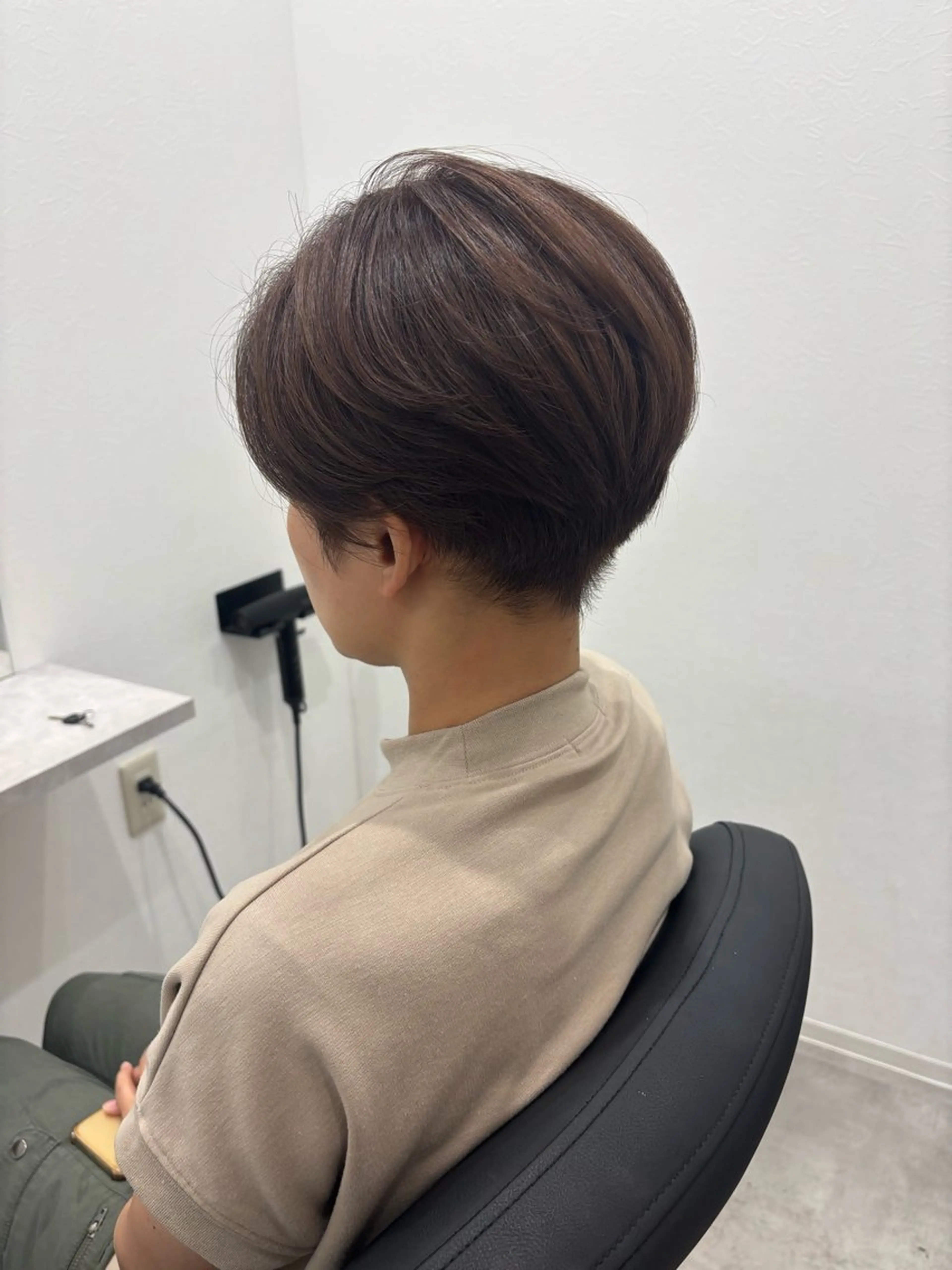 ショート カラー ショートヘア カット ヘアカラー トリートメント ヘッドスパ 髪質改善/透明感 カラー/内藤有須加のヘアスタイル
